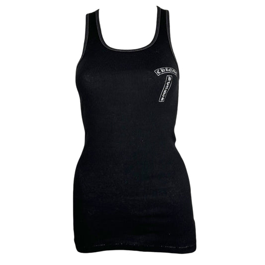 Chrome Hearts Vintage Black Cross Fuck You Logo Graphic Tank Top