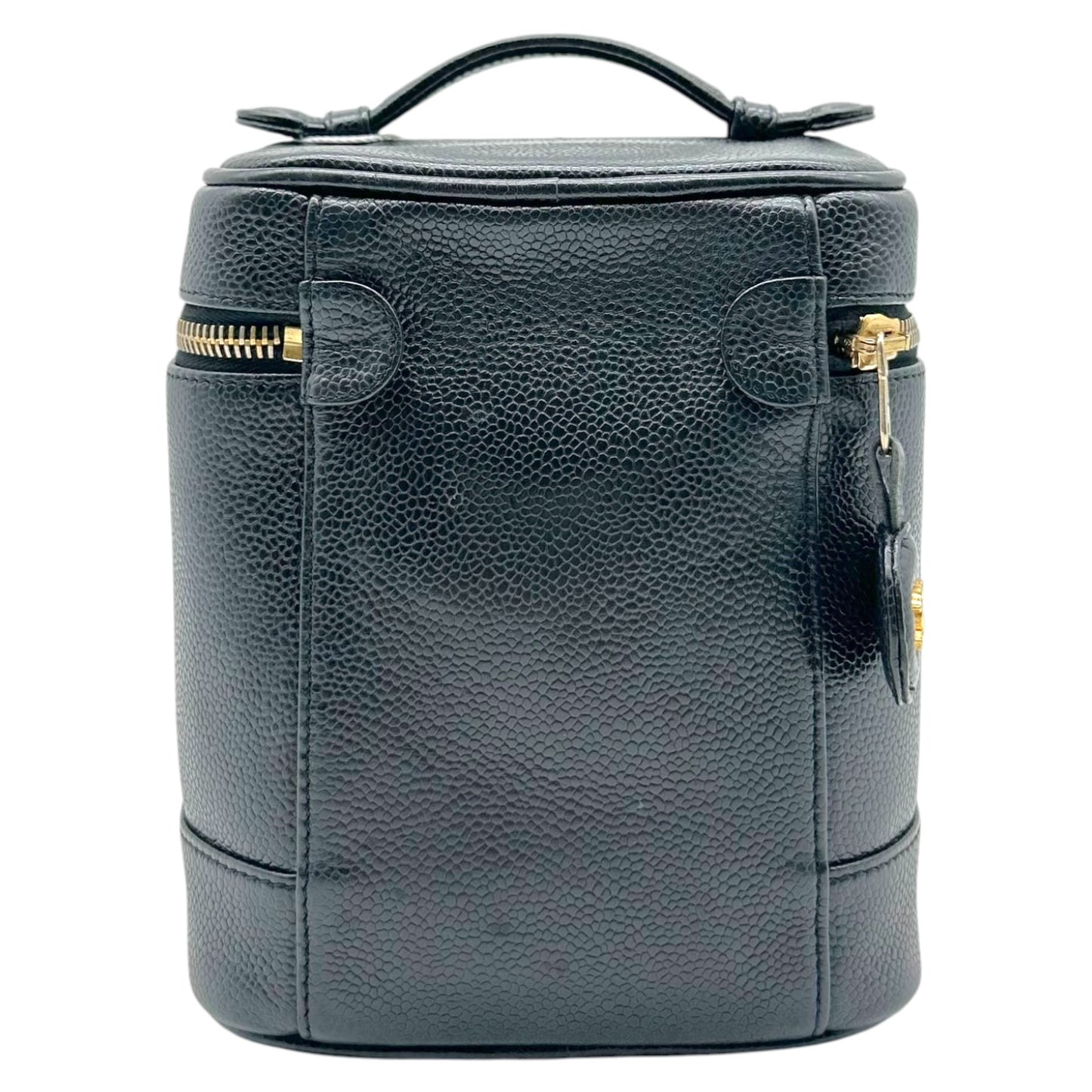 Chanel Black Caviar Leather Vanity Bag