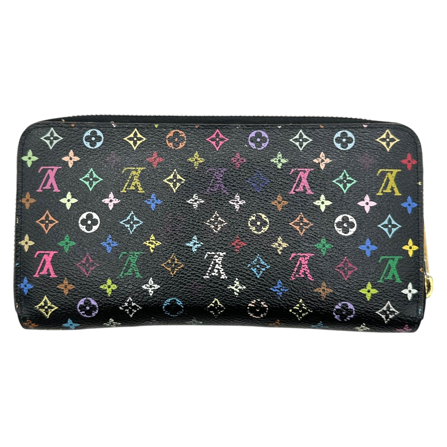 Louis Vuitton Black Murakami Multicolor Zippy Long Wallet