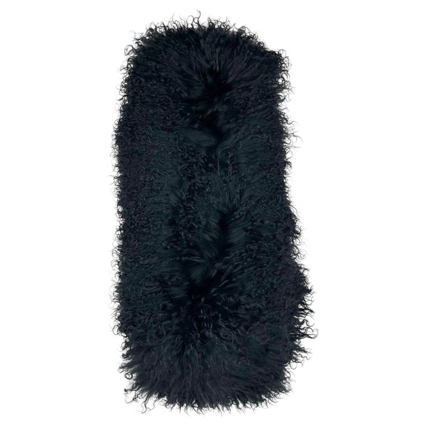 Yves Salomon Black Mongolian Lamb Fur Scarf