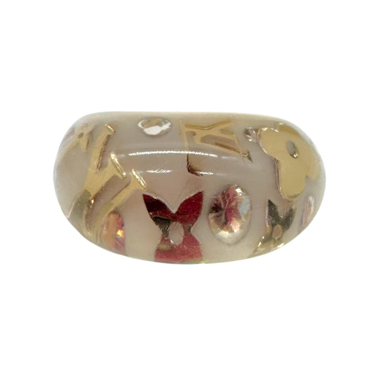 Louis Vuitton Bubble Ring Ivory Gold Logo Inclusion