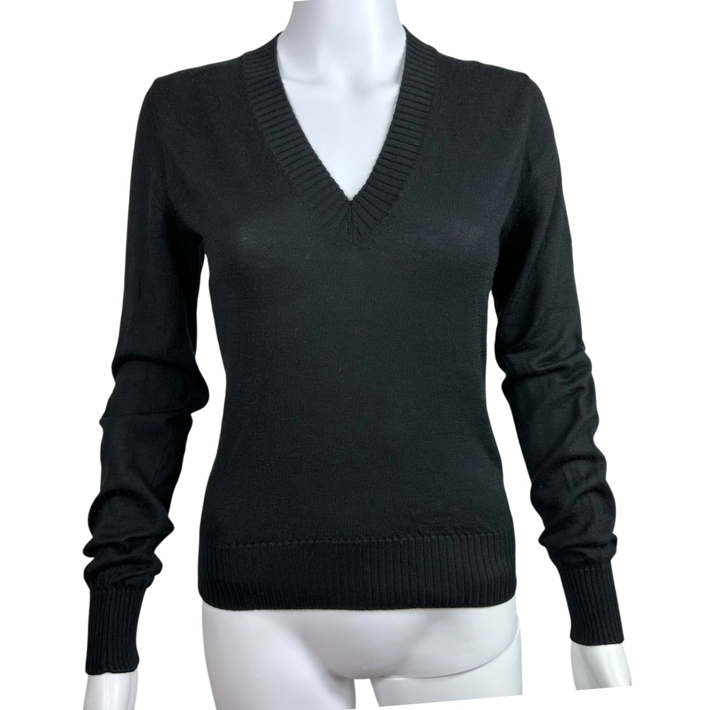 Dolce & Gabbana Black Cashmere V-Neck Sweater