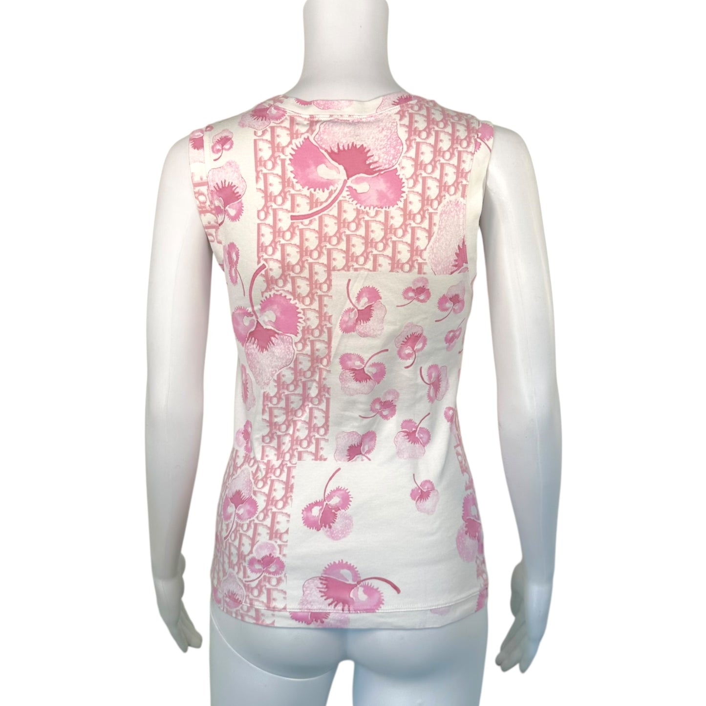 Christian Dior S/S 2005 'Girly Dior' Pink Floral Monogram Tank Top