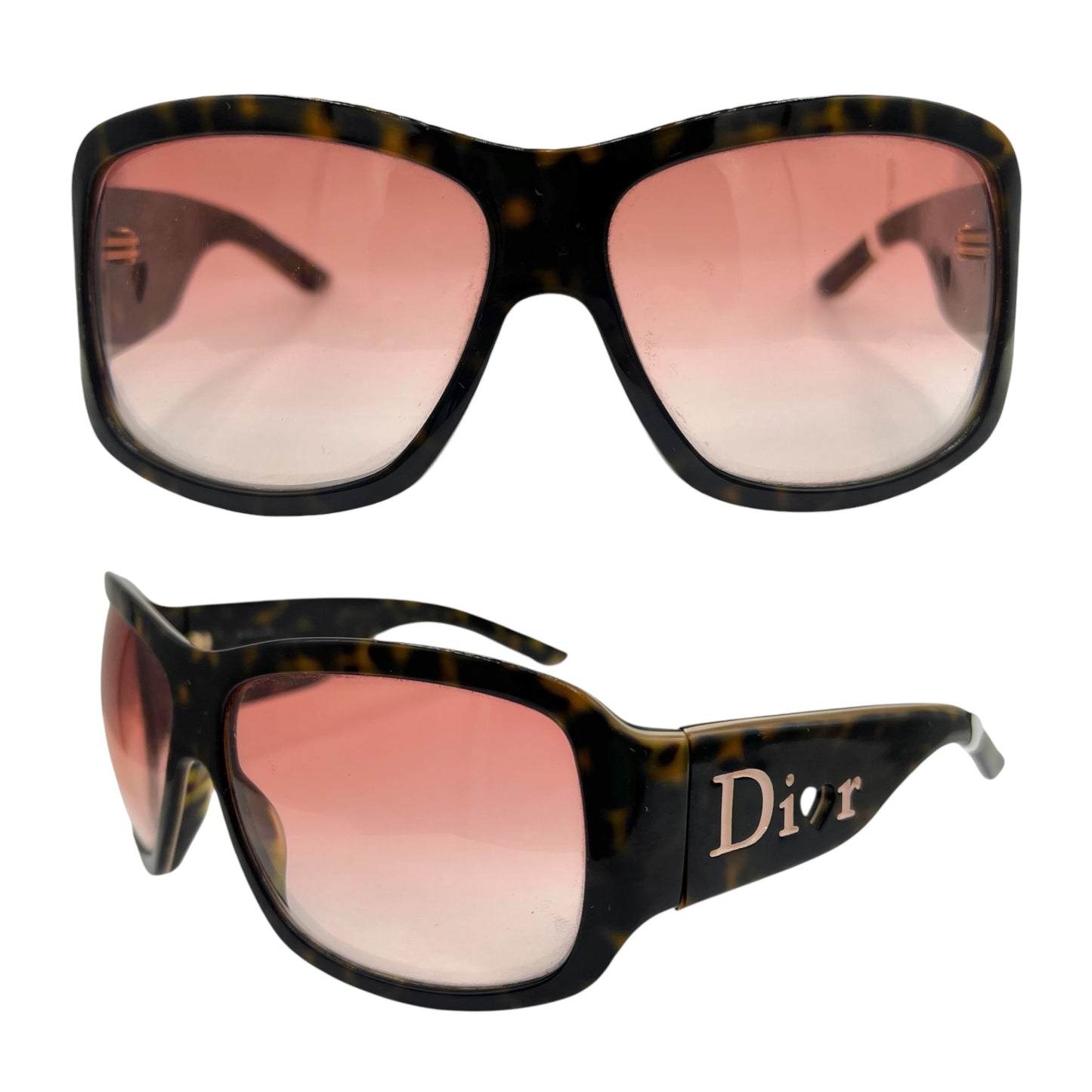 Christian Dior LovinglyDior1 Tortoise & Pink Oversized Sunglasses
