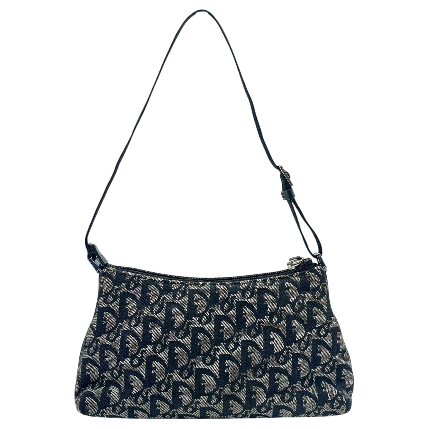 Christin Dior Black Trotter Monogram Shoulder Pochette Bag