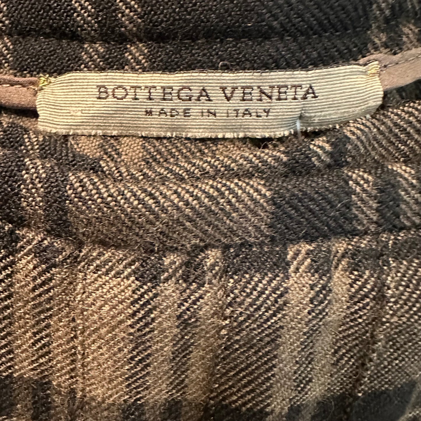 Bottega Veneta Rhinestone Embellished Plaid Pleated Midi Skirt