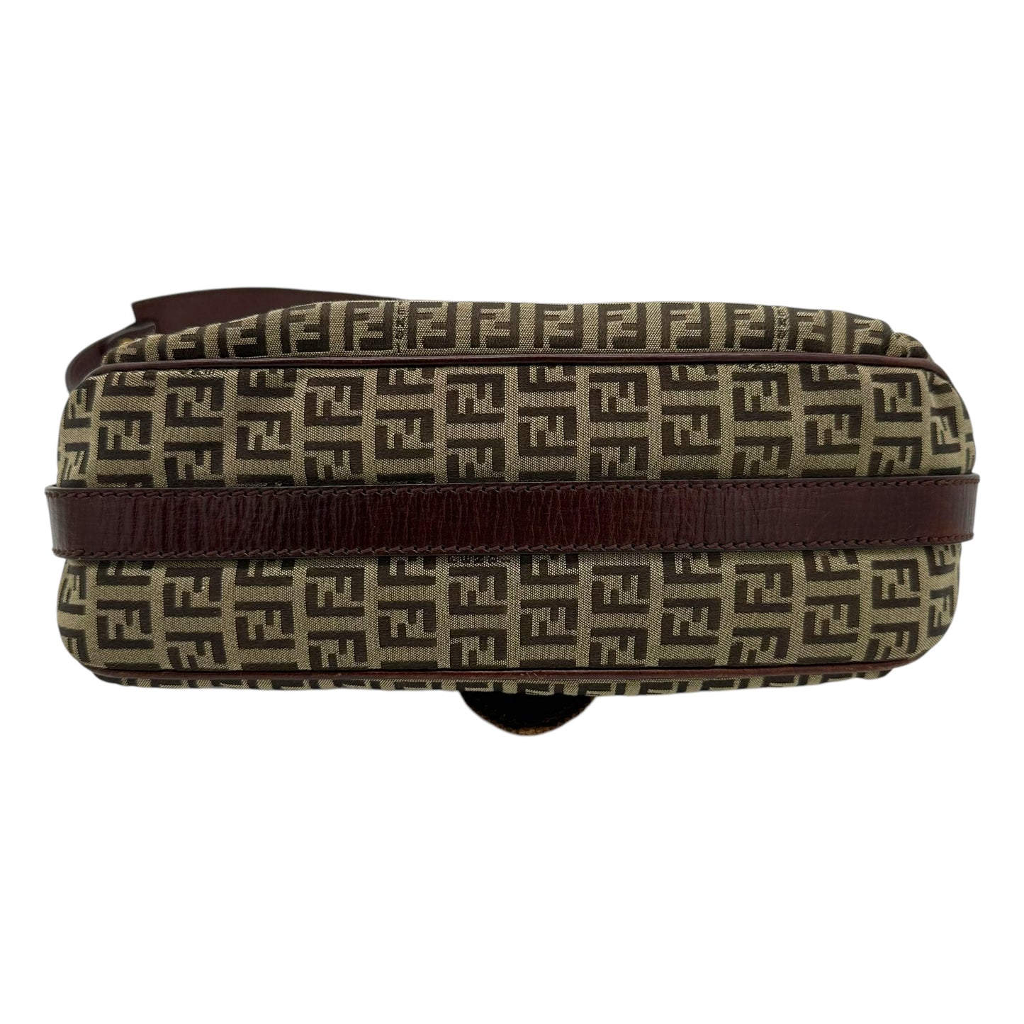 Fendi Brown & Tan Zucchino Monogram Logo Charm Shoulder Bag - Outfit Repeater