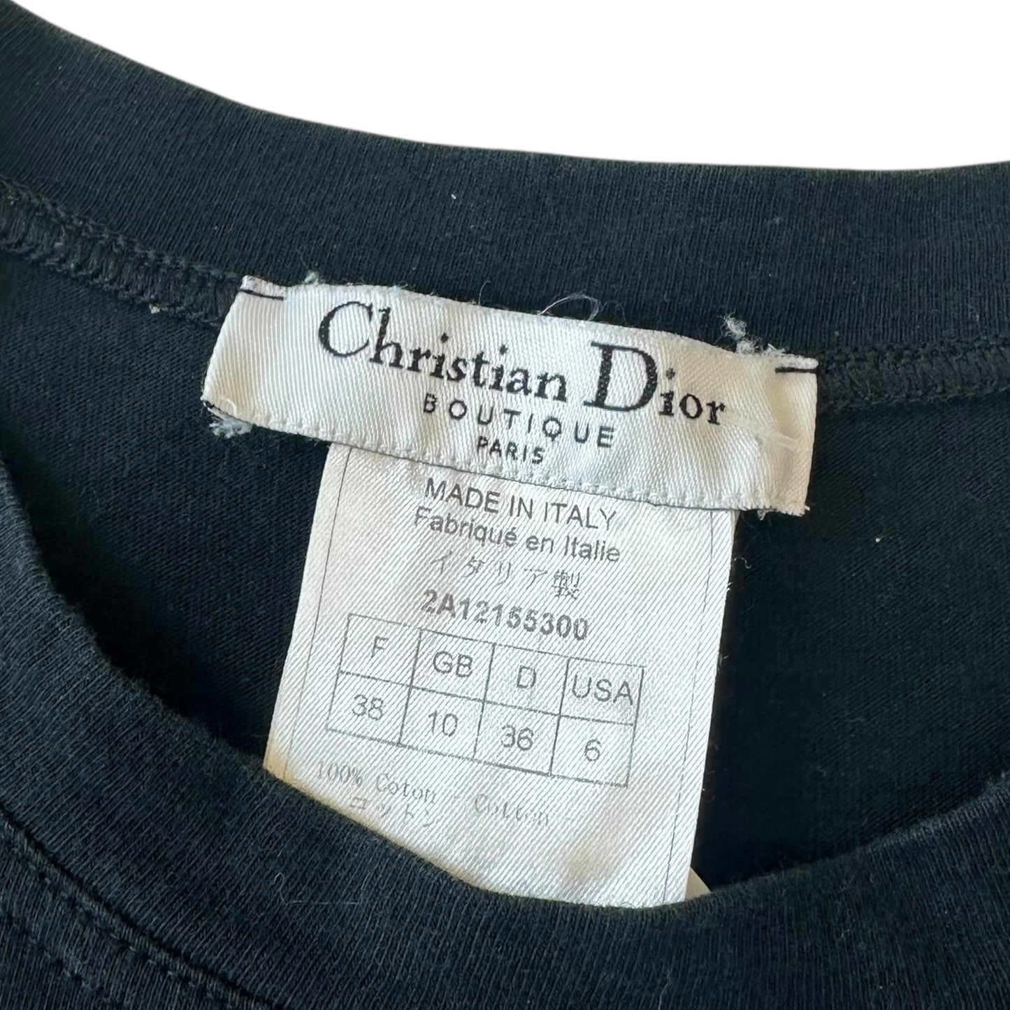 Christian Dior F/W 2002 J'Adore Dior Black & Red Tank Top - Outfit Repeater