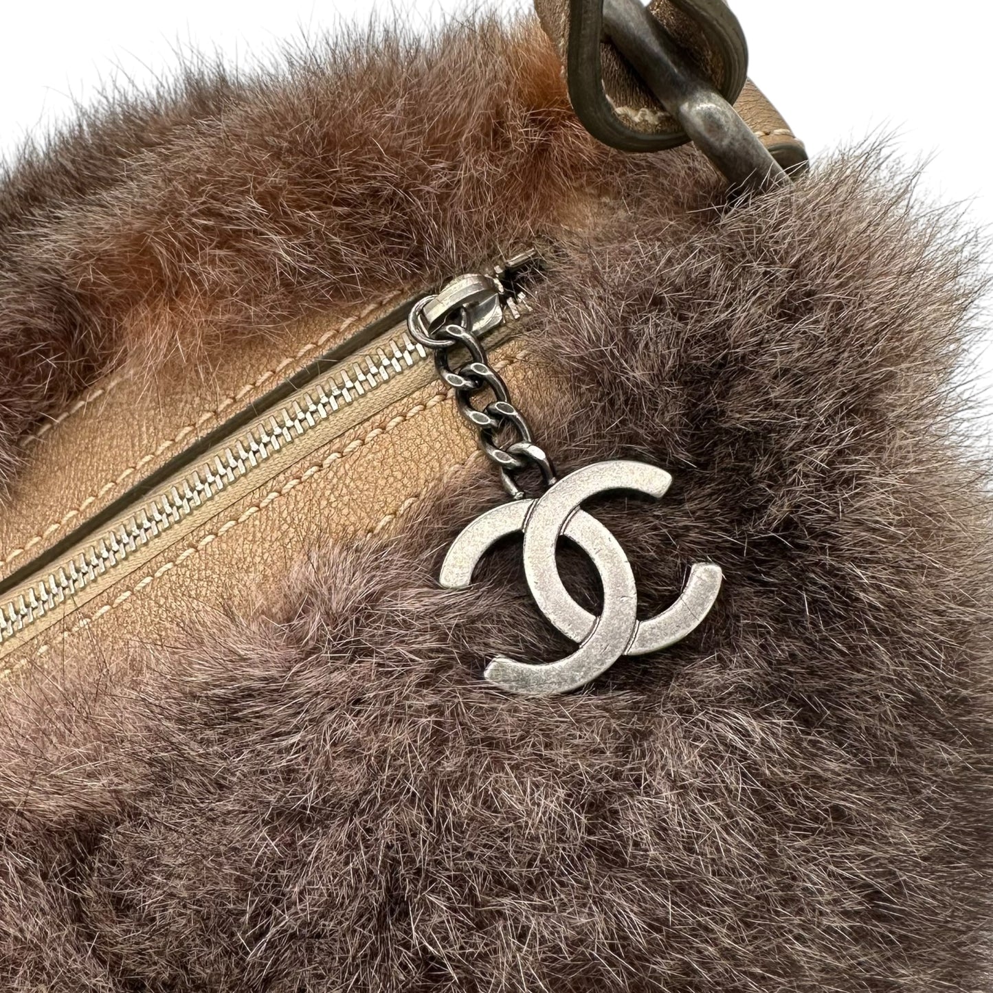 Chanel Brown Fur Shoulder Bag - Outfit Repeater