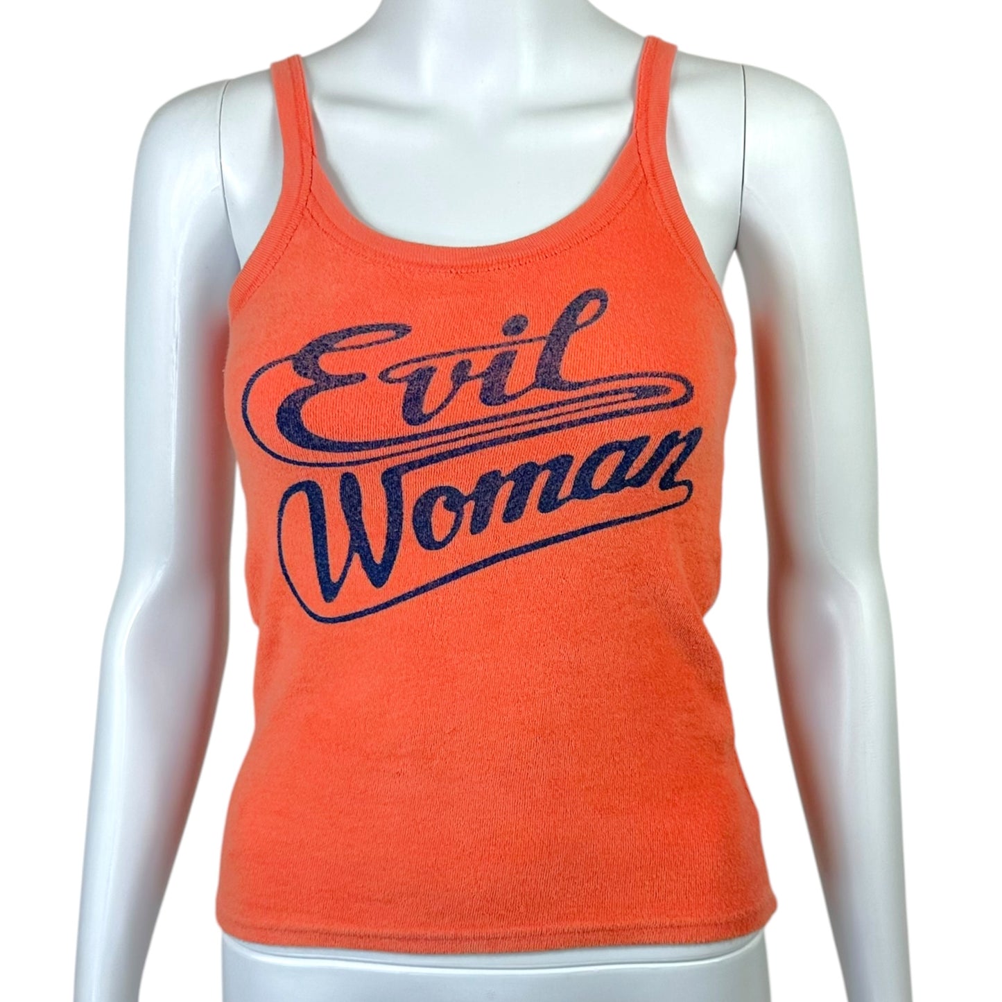 Hysteric Glamour Orange & Blue Evil Woman Graphic Terrycloth Tank