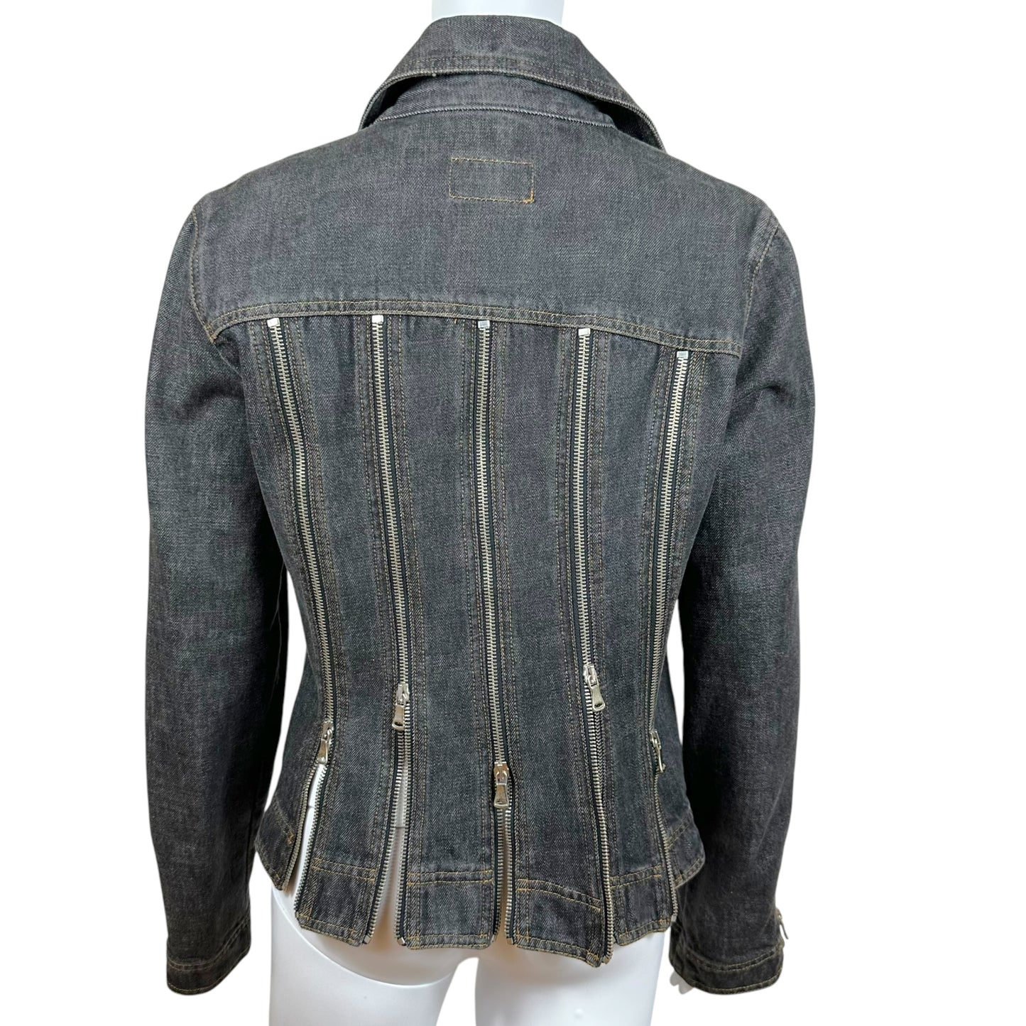 D&G Dolce & Gabbana Dark Denim Zippered Jean Jacket - Outfit Repeater