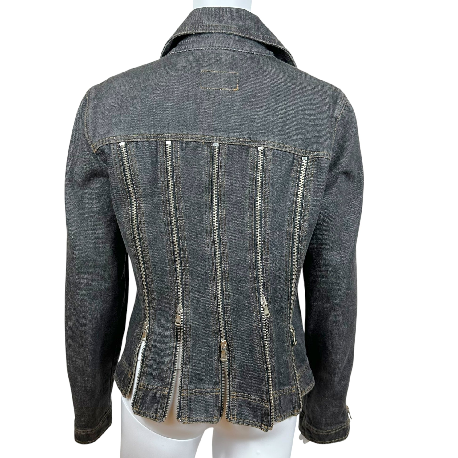 D&G Dolce & Gabbana Dark Denim Zippered Jean Jacket - Outfit Repeater