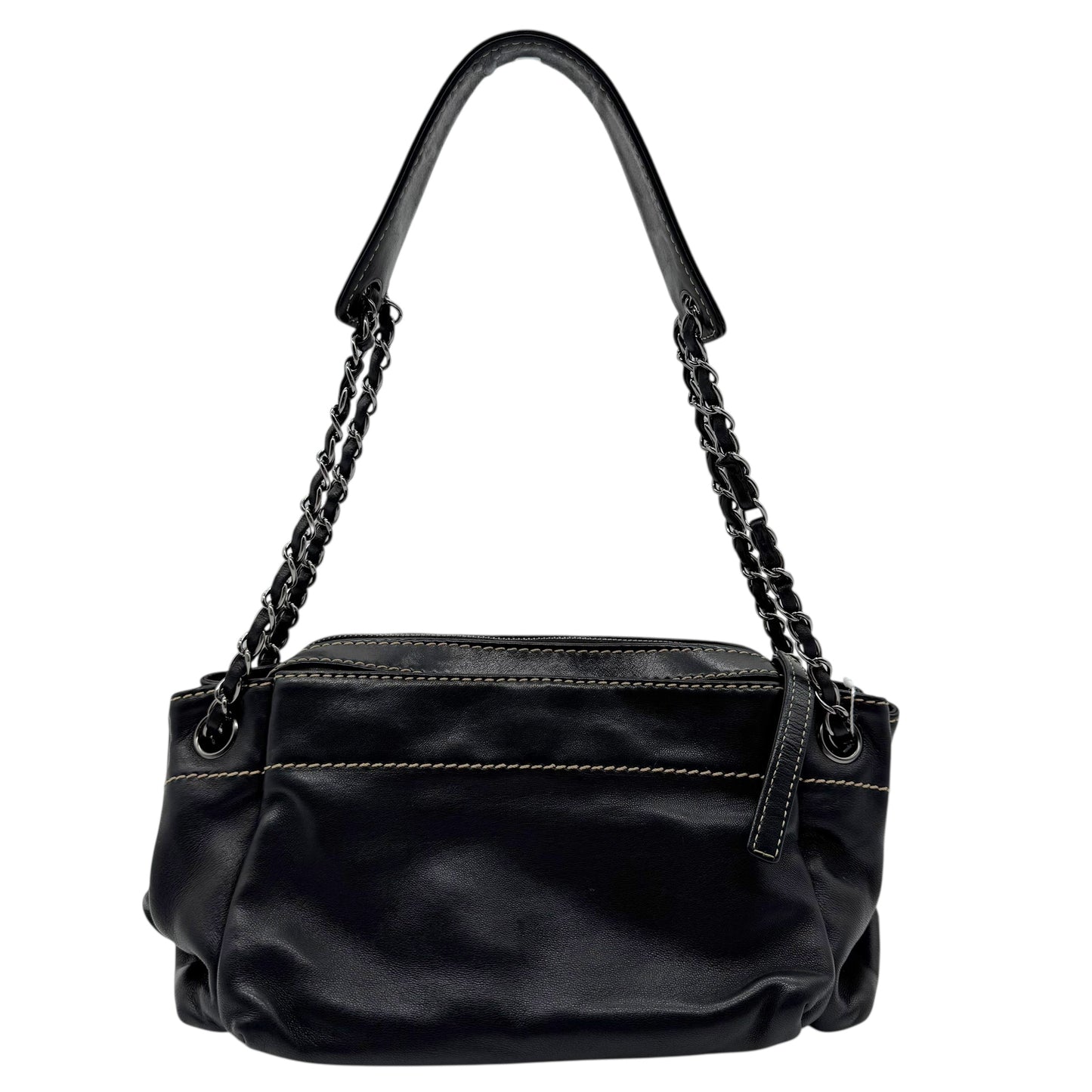 Chanel Black Lambskin LAX Accordion Shoulder Bag 2004-05 - Outfit Repeater