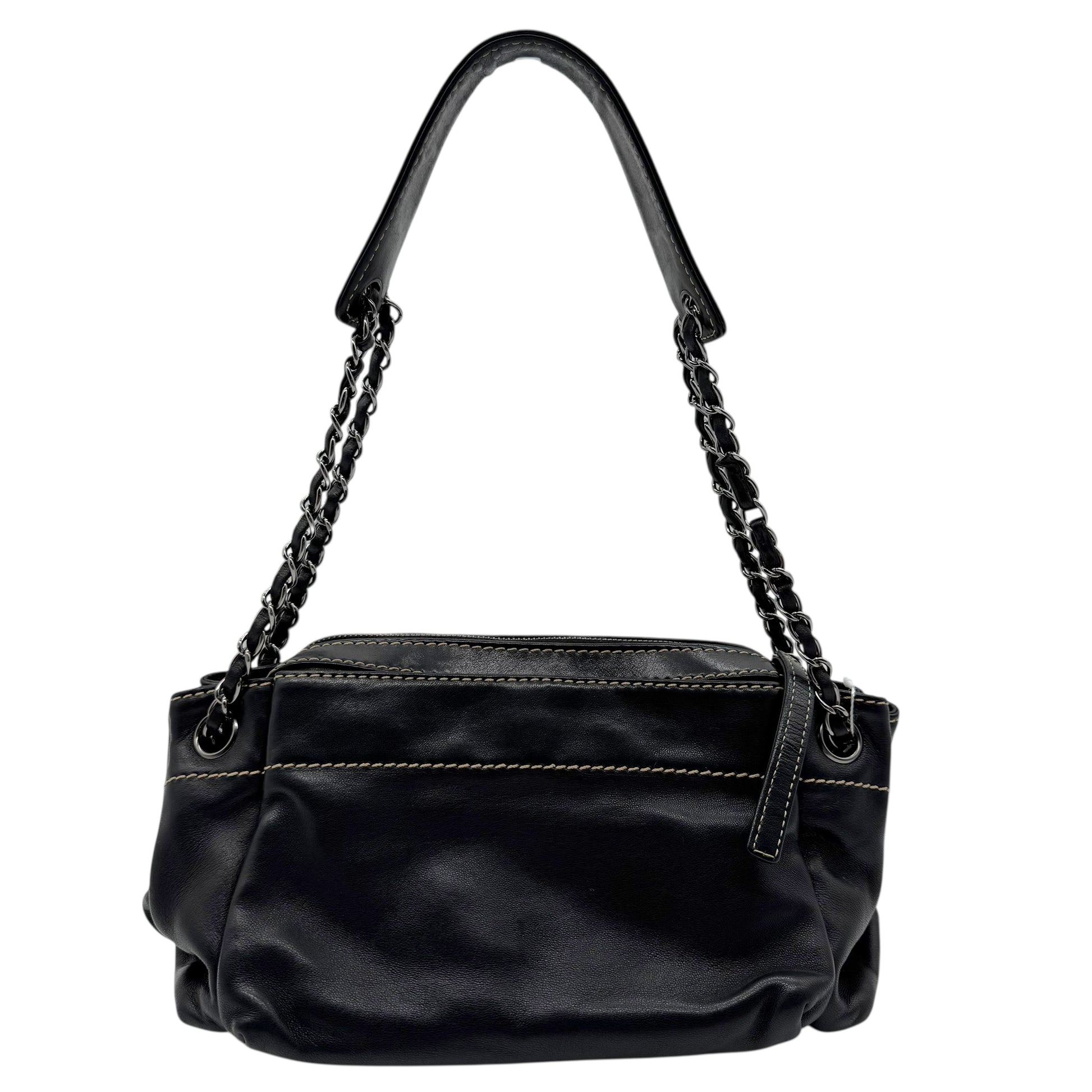 Chanel Black Lambskin LAX Accordion Shoulder Bag 2004-05 - Outfit Repeater