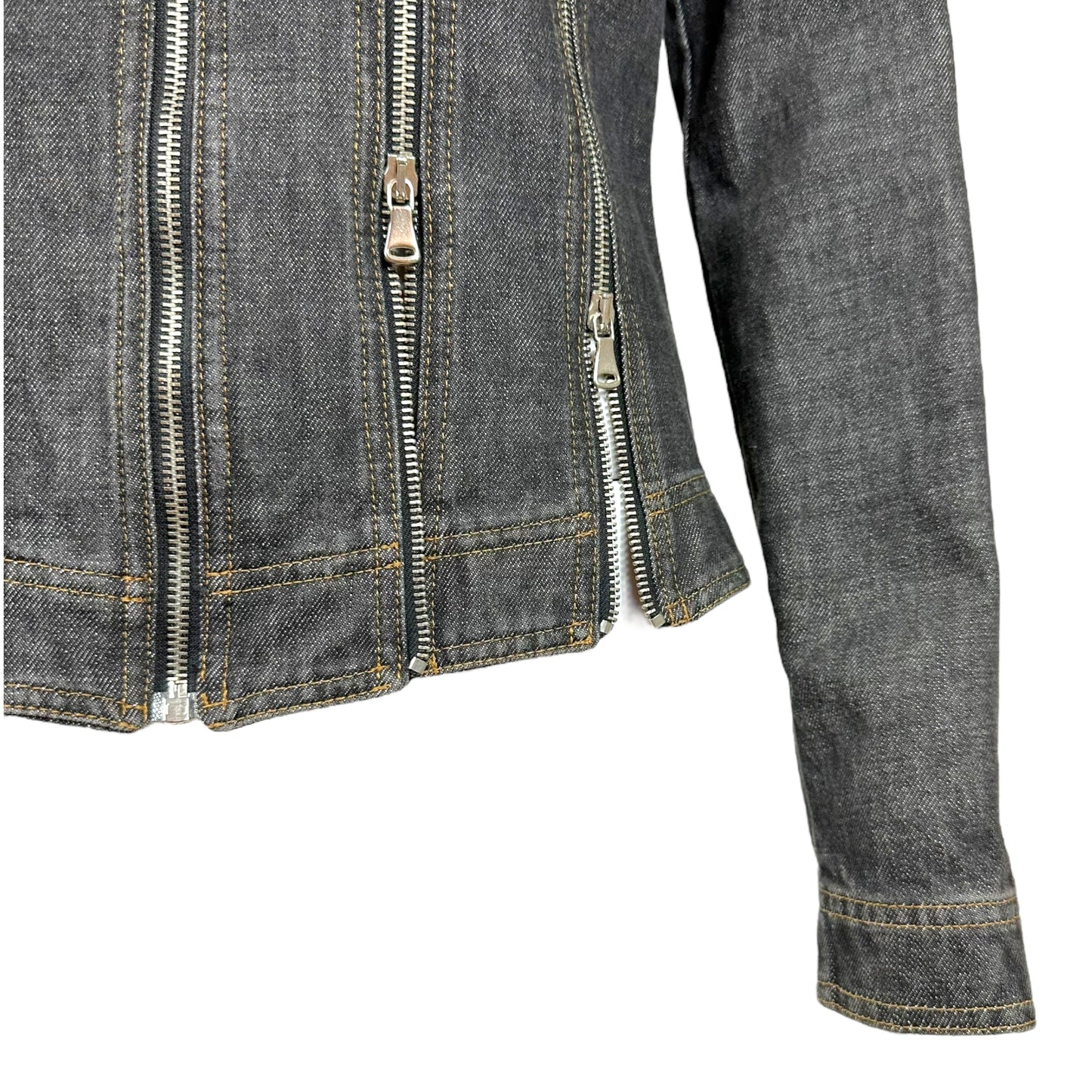 D&G Dolce & Gabbana Dark Denim Zippered Jean Jacket - Outfit Repeater