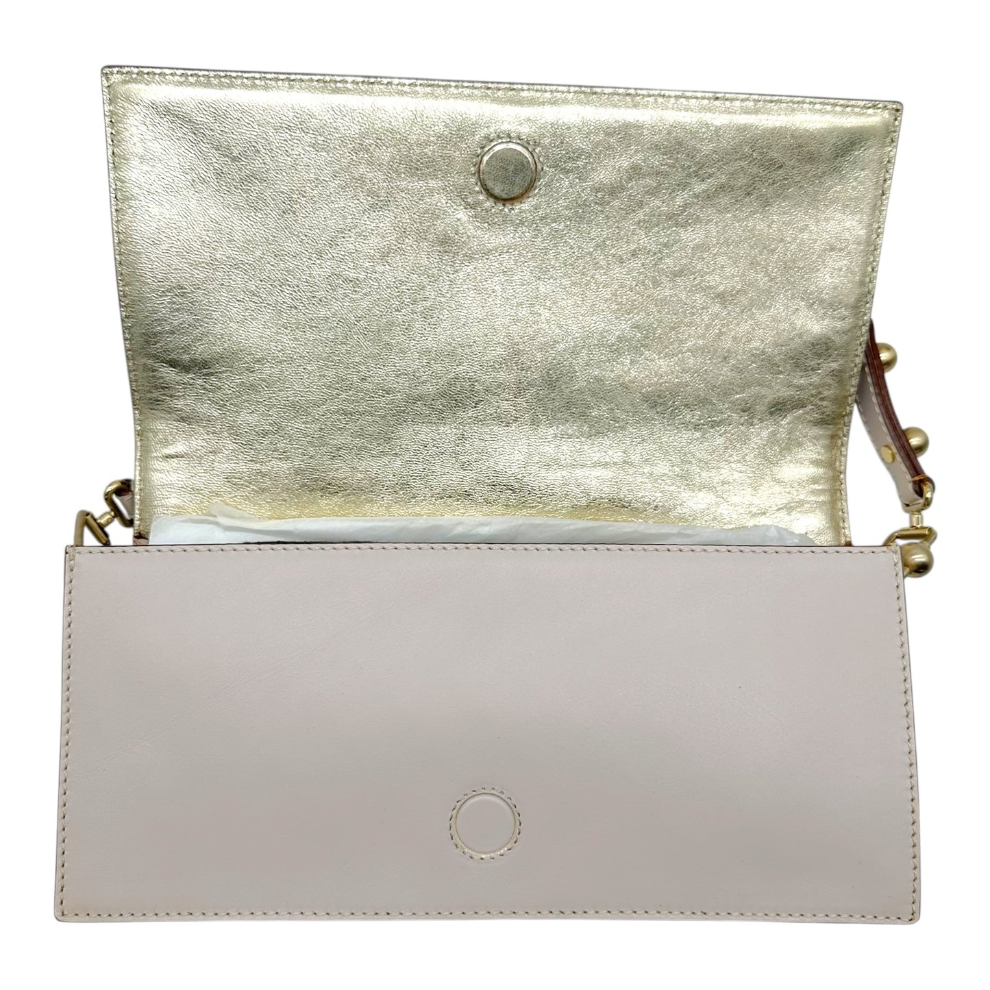 Missoni Shoulder Bag Ivory Leather Multicolor Chevron Knit