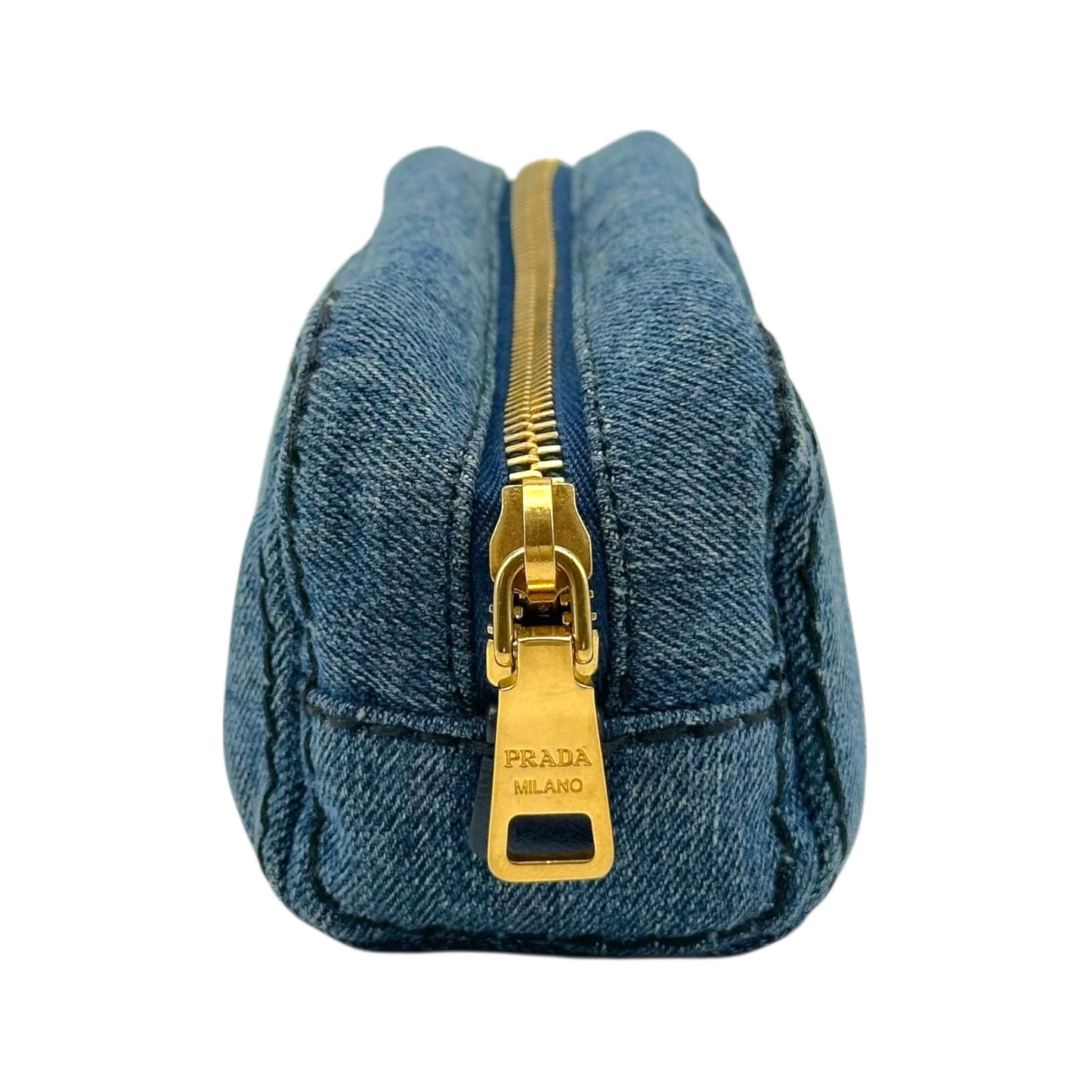 Prada Denim Mini Cosmetic Bag