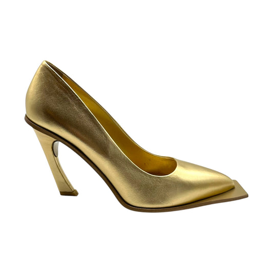 Acne Studios Gold Extended Sole Heels