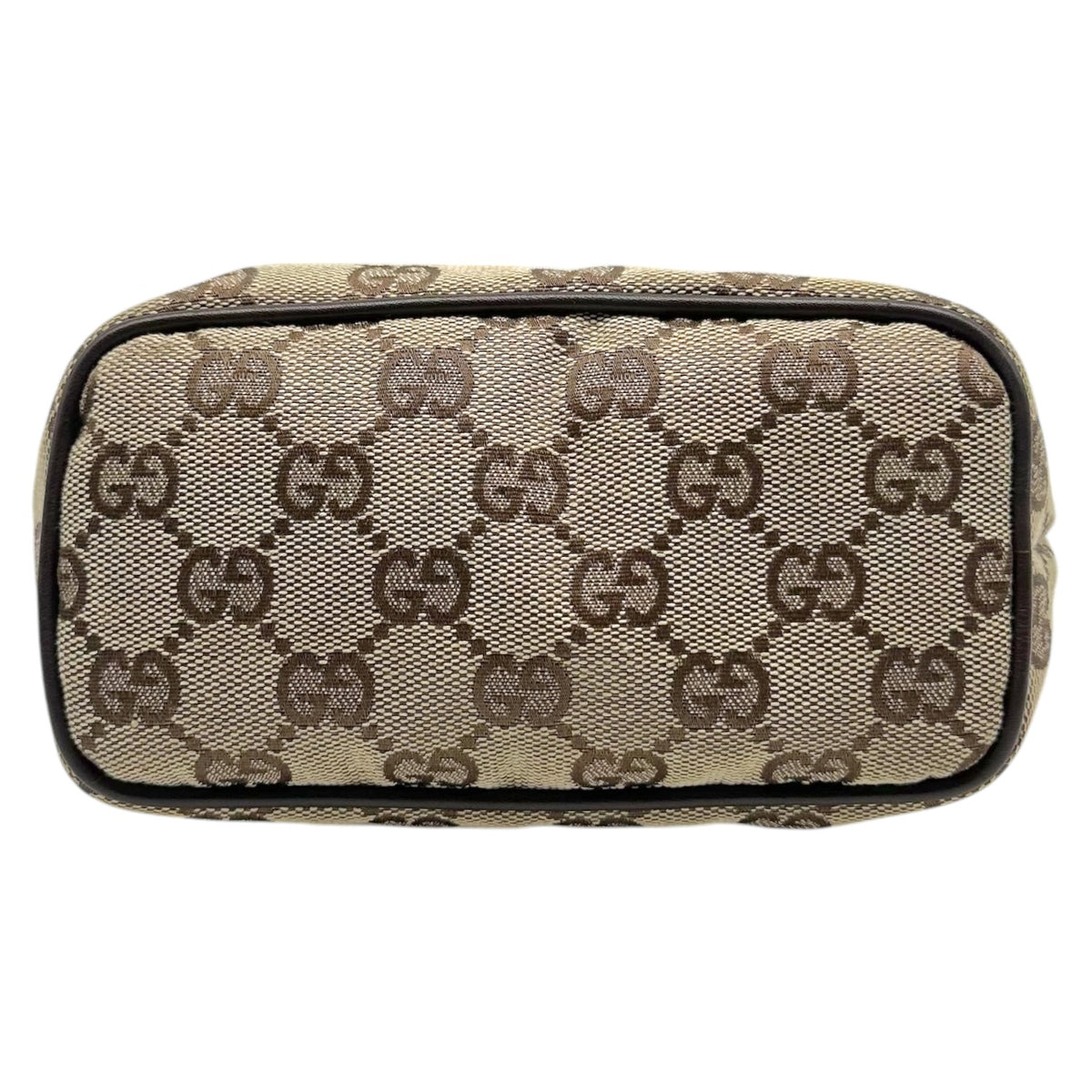 Gucci Small Top Handle Pochette Bag Tan Brown Monogram