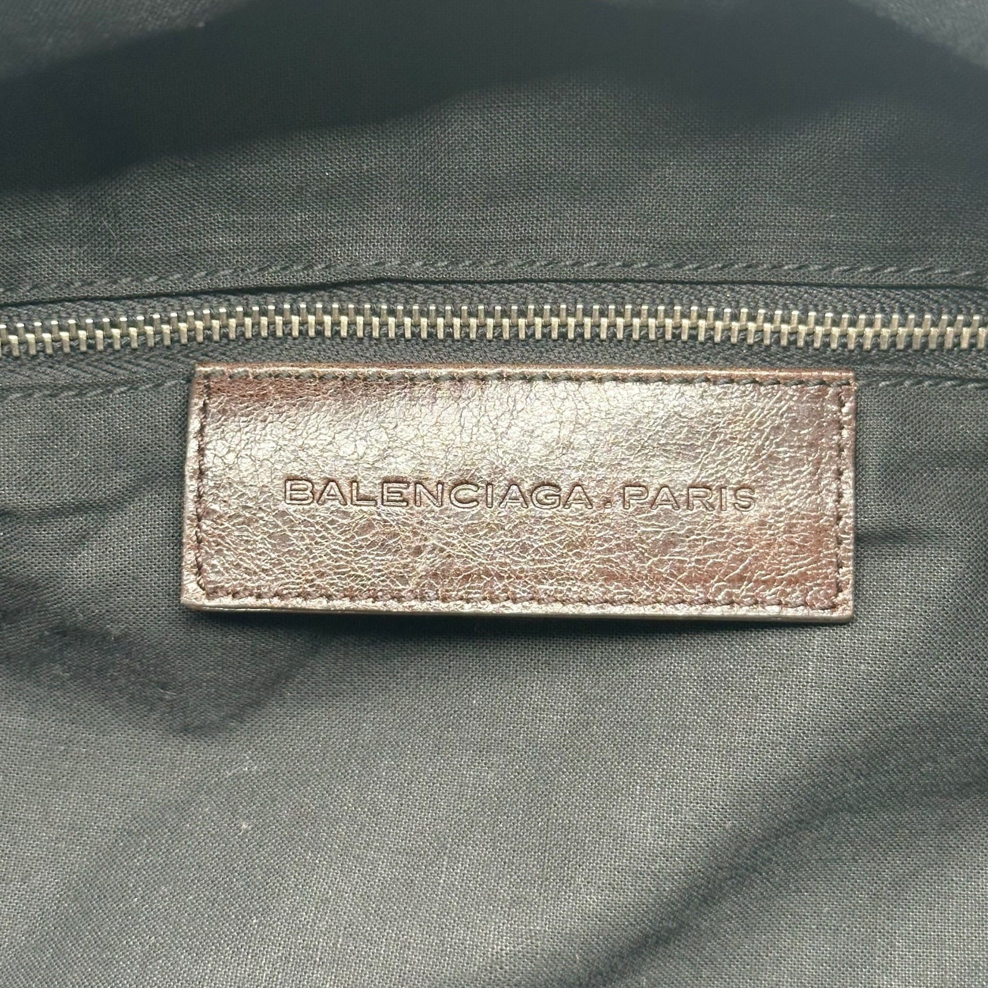 Balenciaga Brown Quilted Leather Bowler City Bag