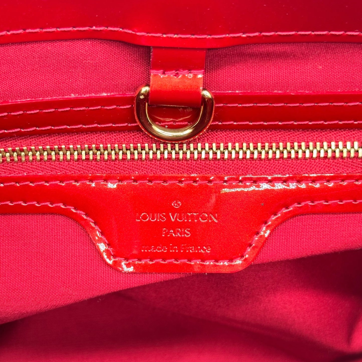 Louis Vuitton Red Vernis Patent Monogram Wilshire Tote Bag