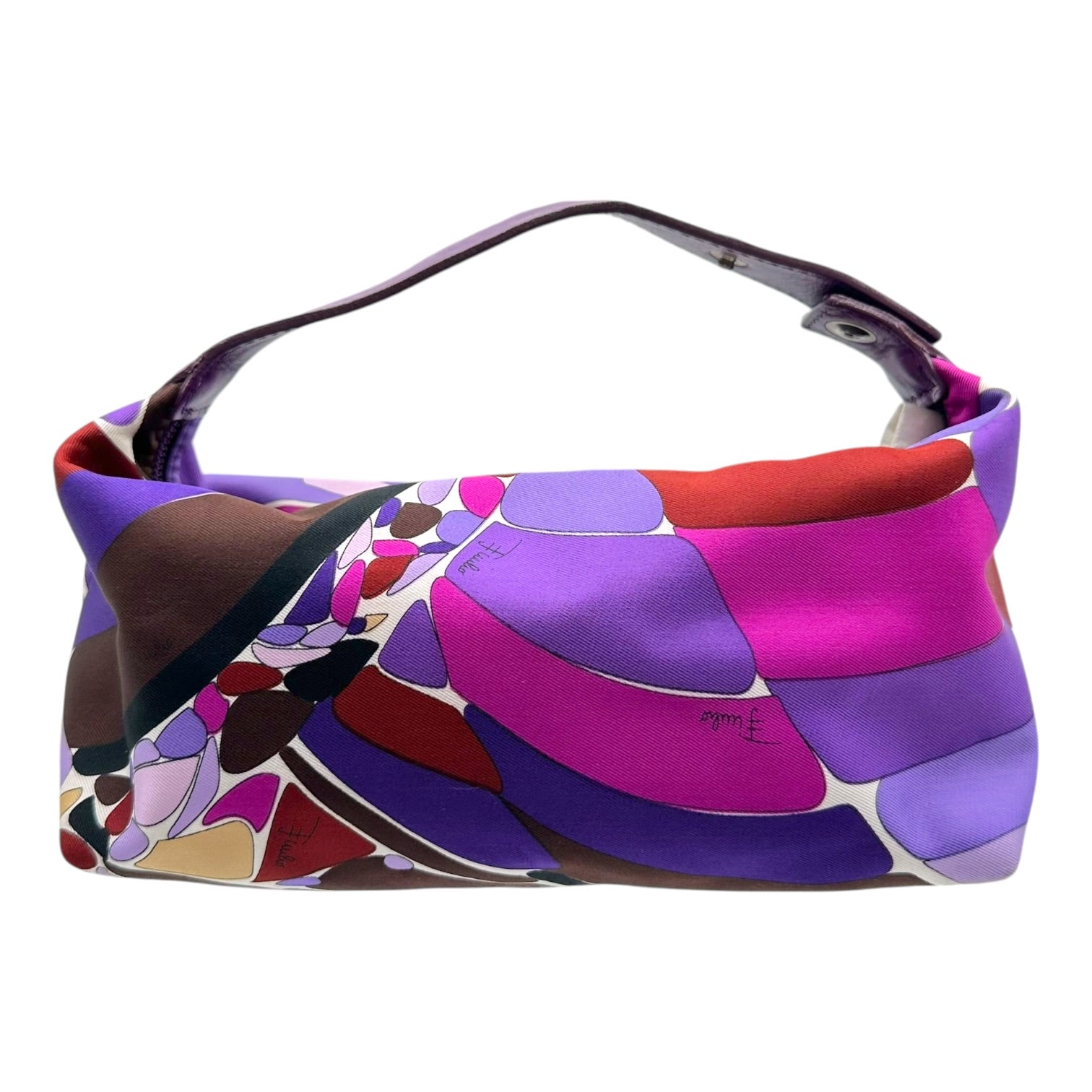 Emilio Pucci Mini Pochette Bag Purple Printed Fabric