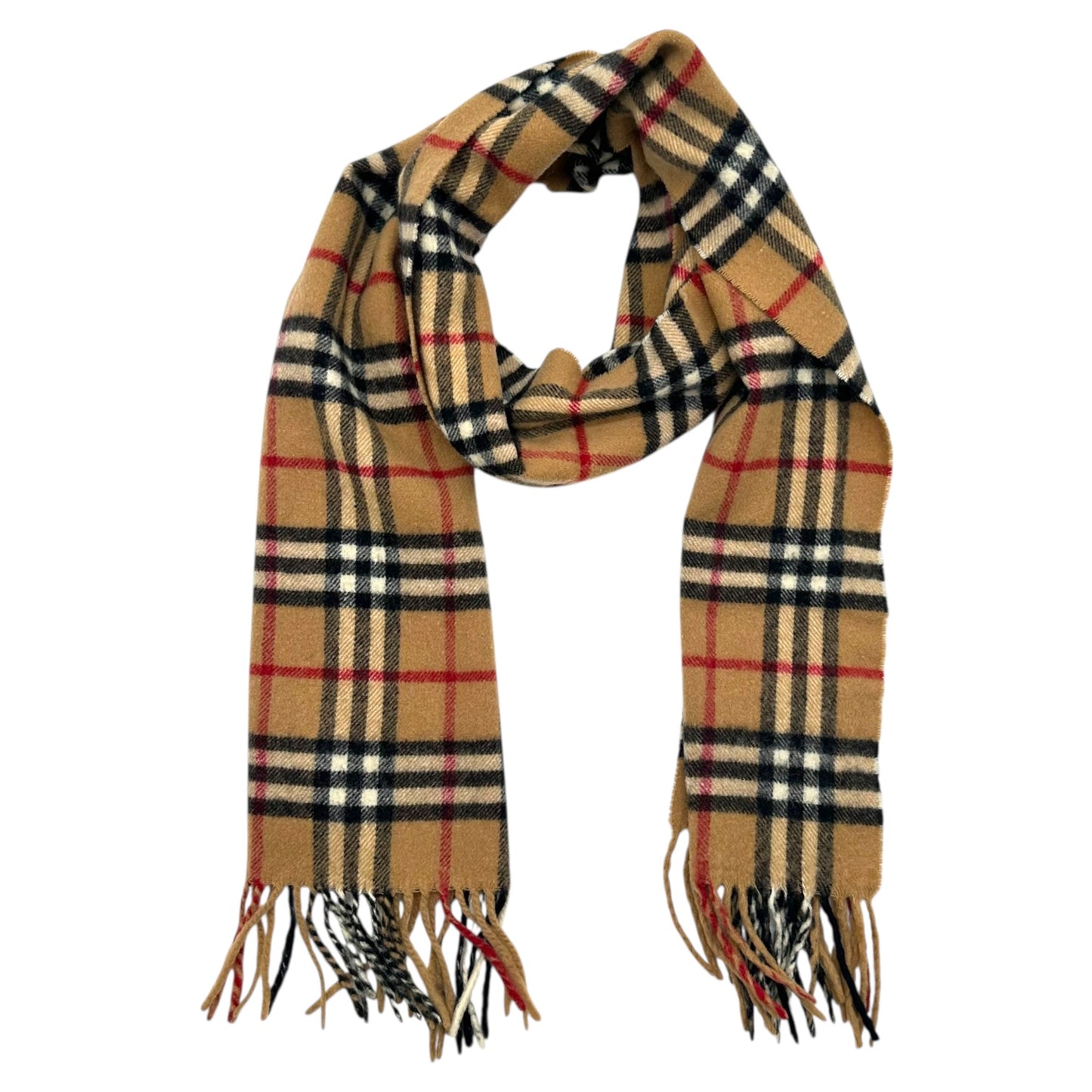 Burberry Classic Nova Check Plaid Wool Scarf