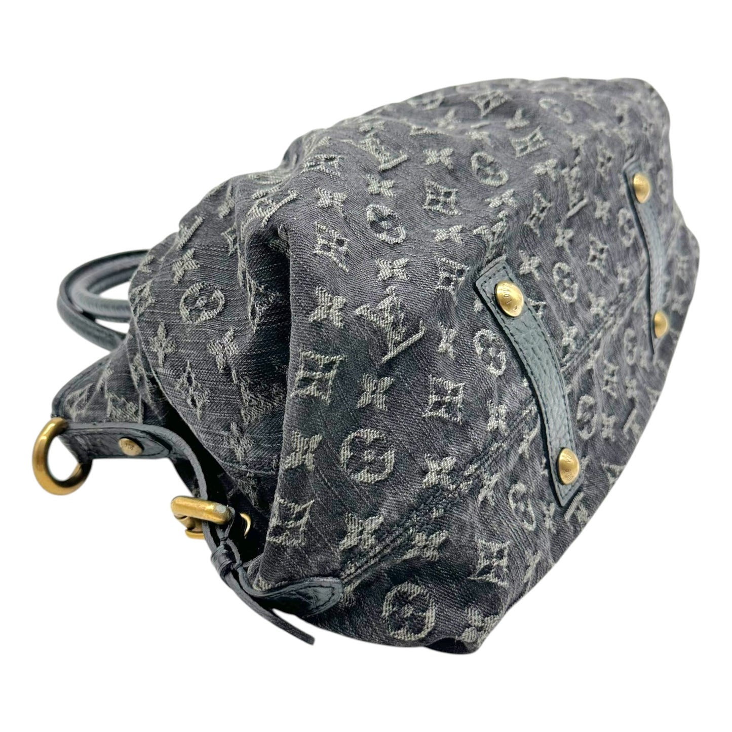 Louis Vuitton Black Denim Monogram Handbag