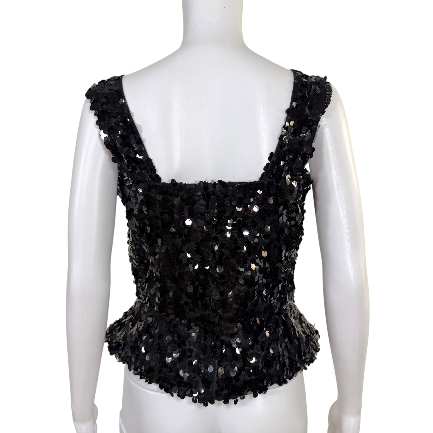 Dolce & Gabbana Black Sequin Corset Top - Outfit Repeater