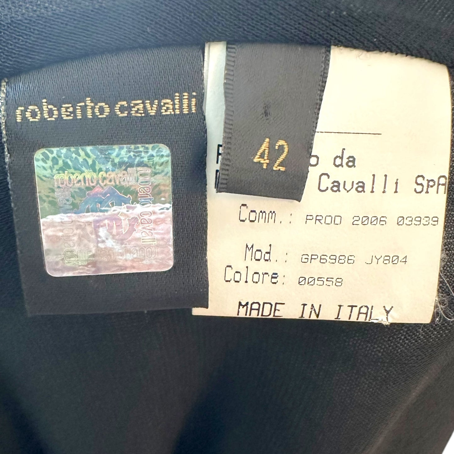 Roberto Cavalli 2006 Zebra Print Halter Mini Dress