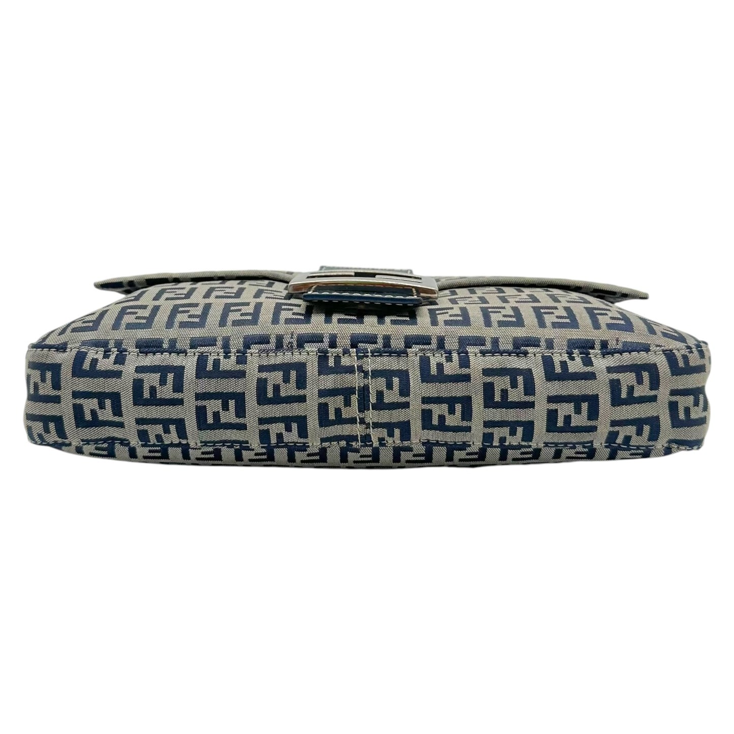 Fendi Navy Blue Zucchino Monogram Baguette Bag