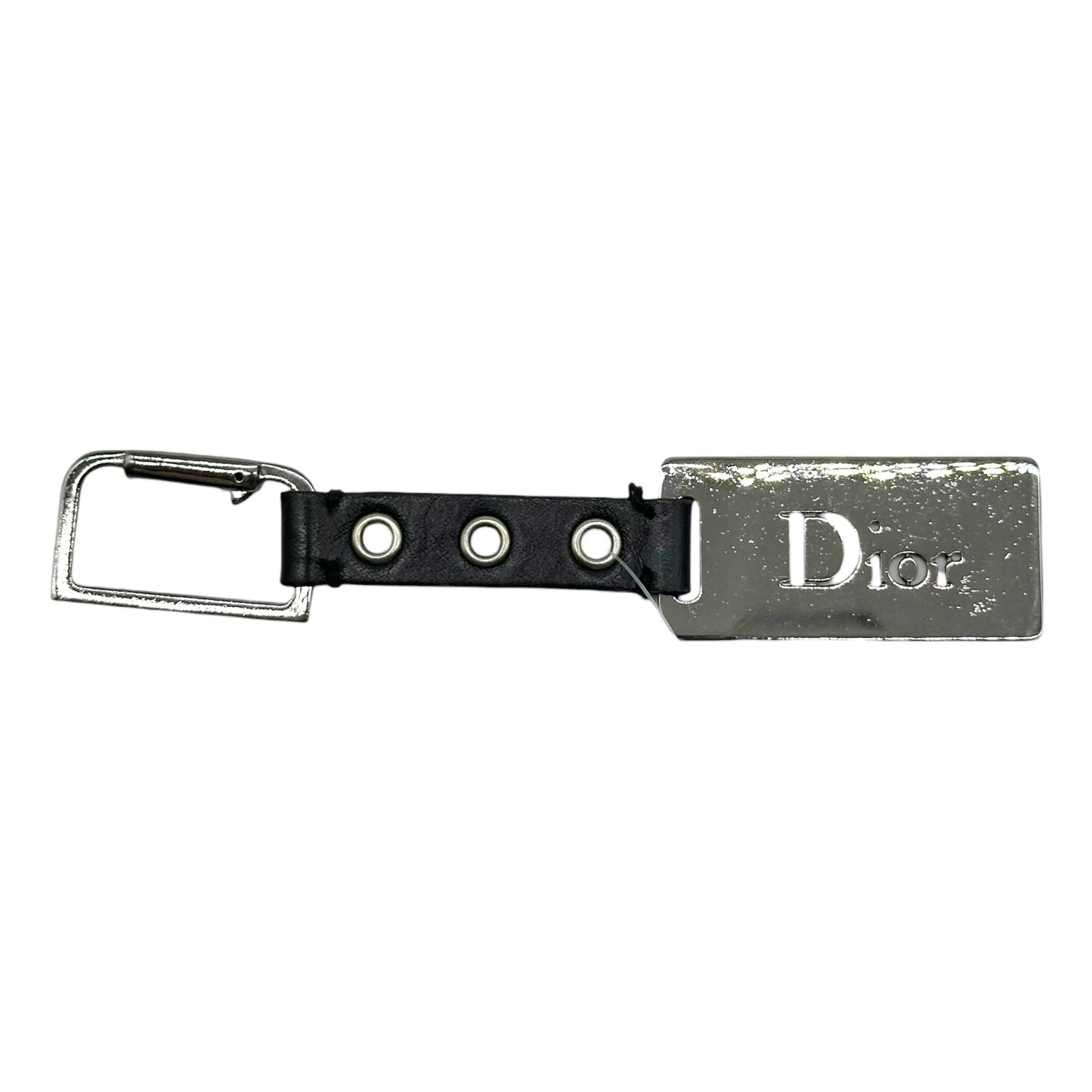 Christian Dior Black Hardcore Dior Logo Keychain