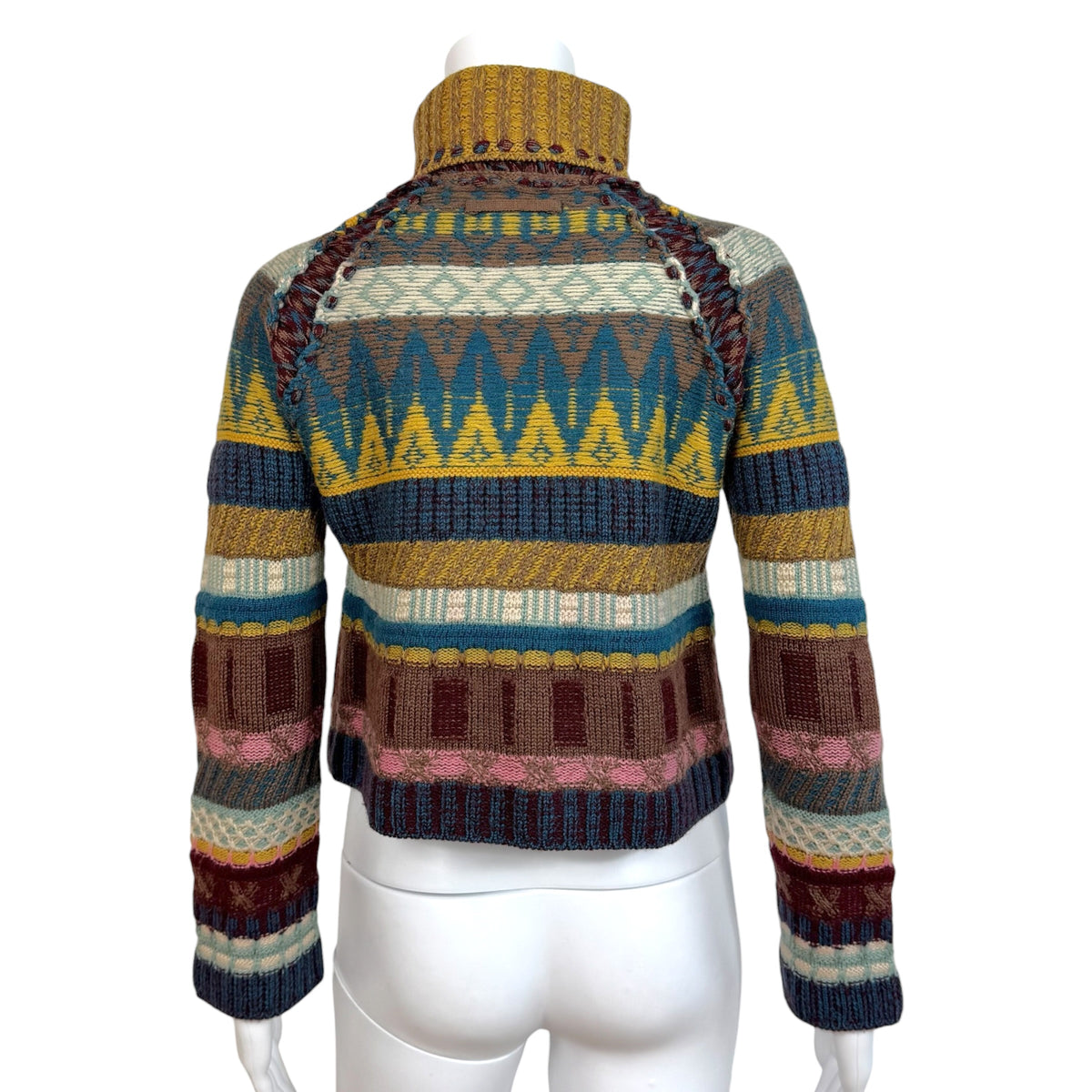 Jean Paul Gaultier Multicolor Knit Zip-Up Sweater Set
