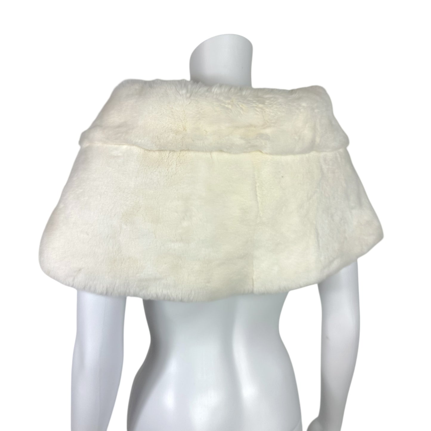 Christian Dior Logo Chain White Rabbit Fur Stole RARE - Outfit Repeater