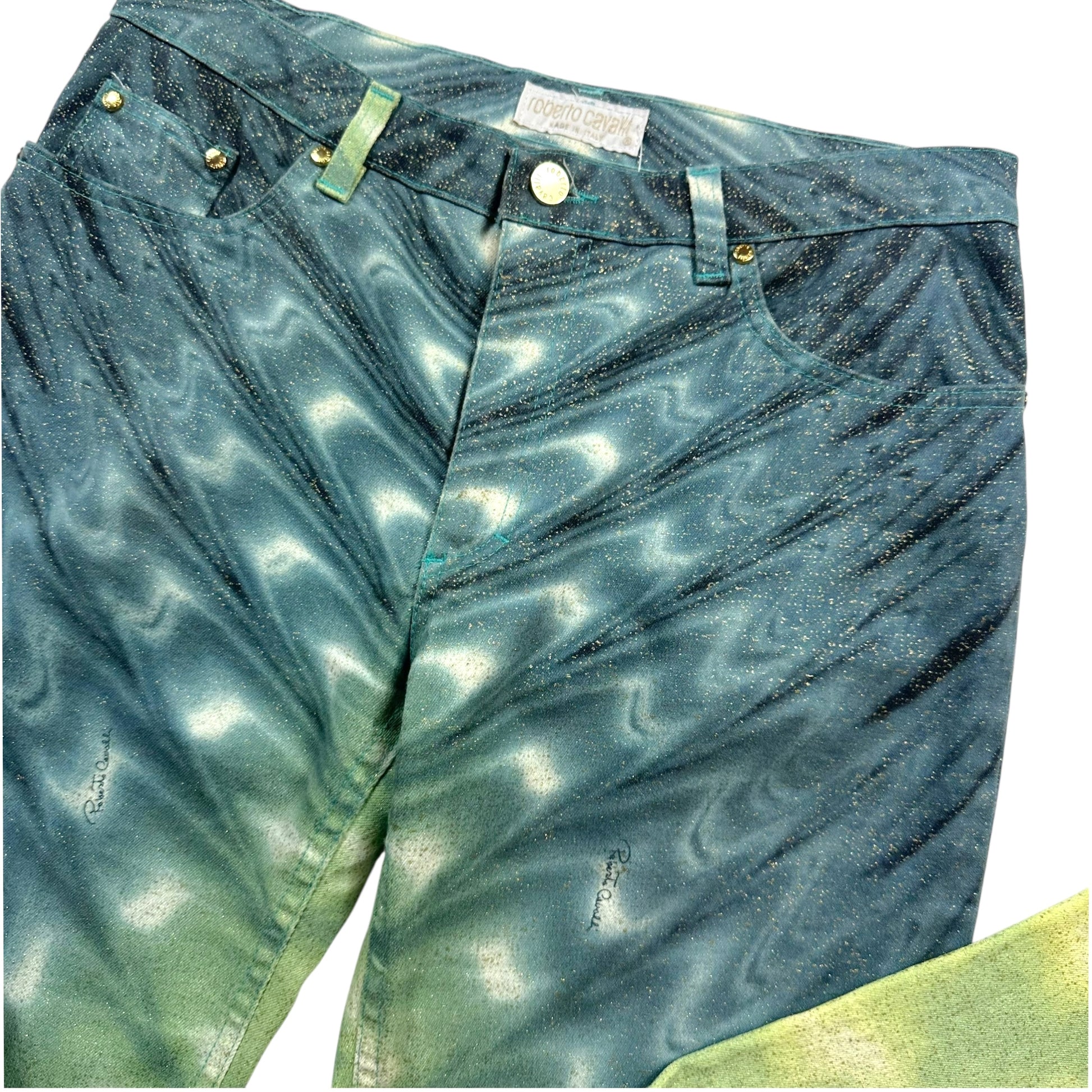 Roberto Cavalli 90's Psychadelic Printed Jeans - Outfit Repeater