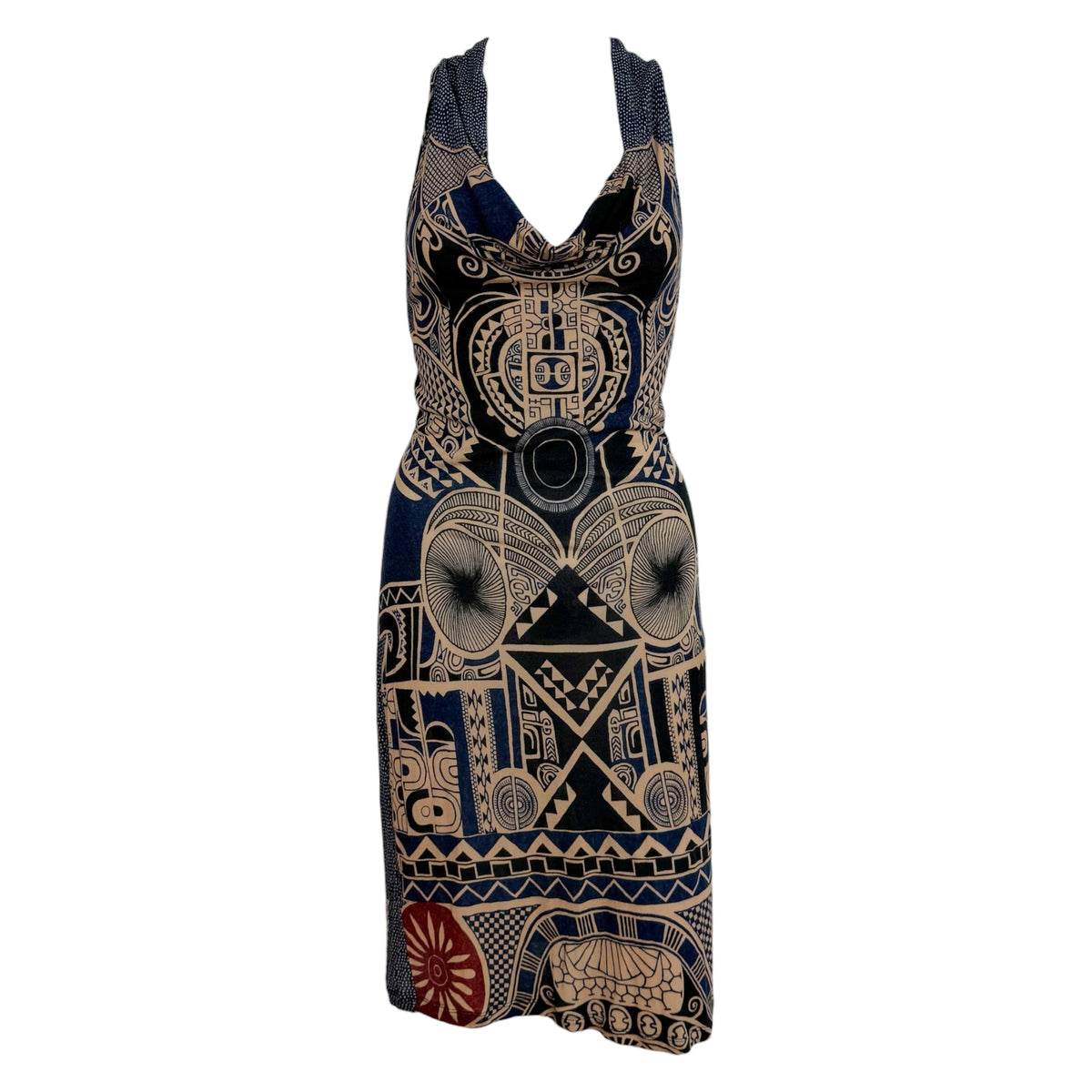 Jean Paul Gaultier Soleil Tribal Printed Midi Dress
