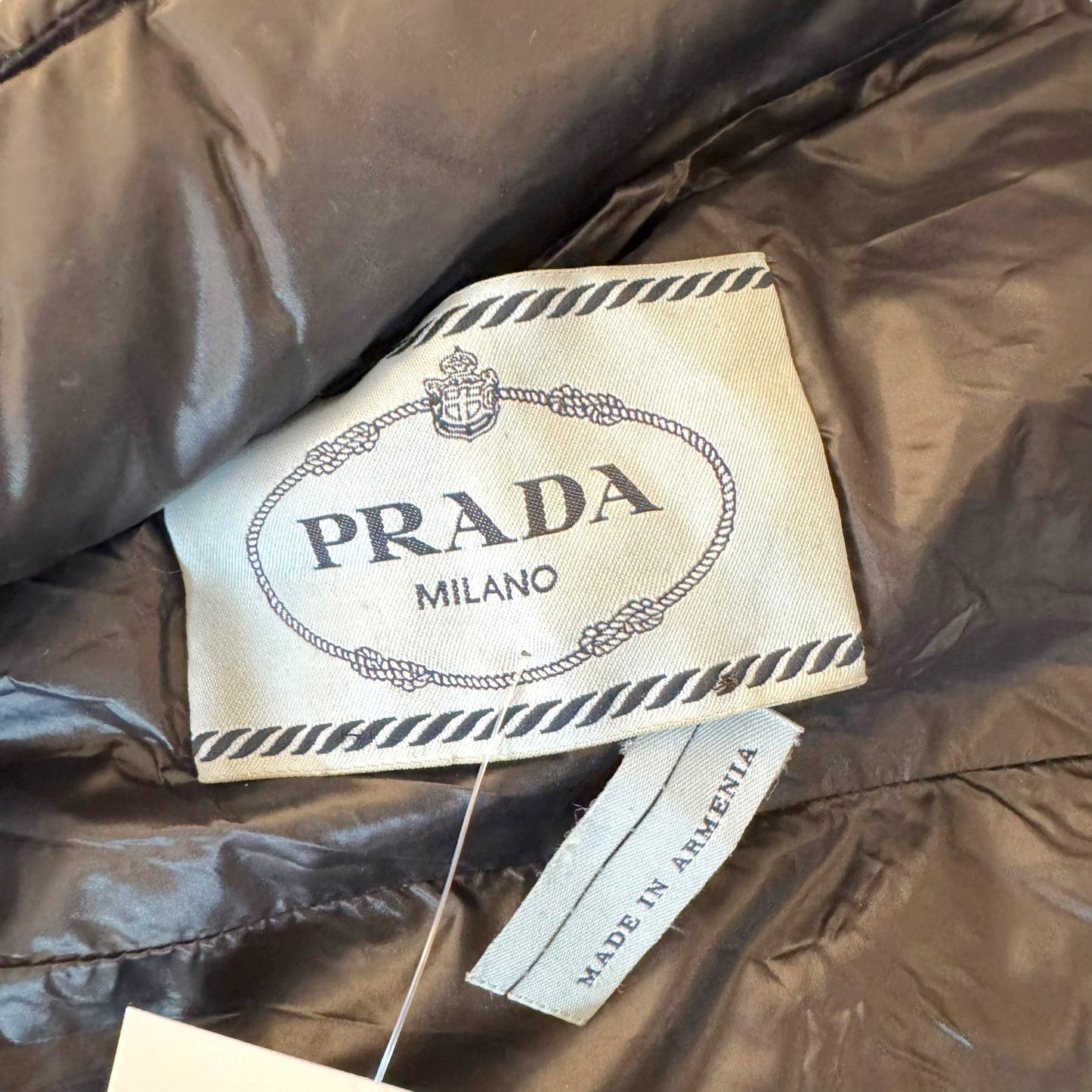 Prada Black Down Fill Quilted Puffer Coat