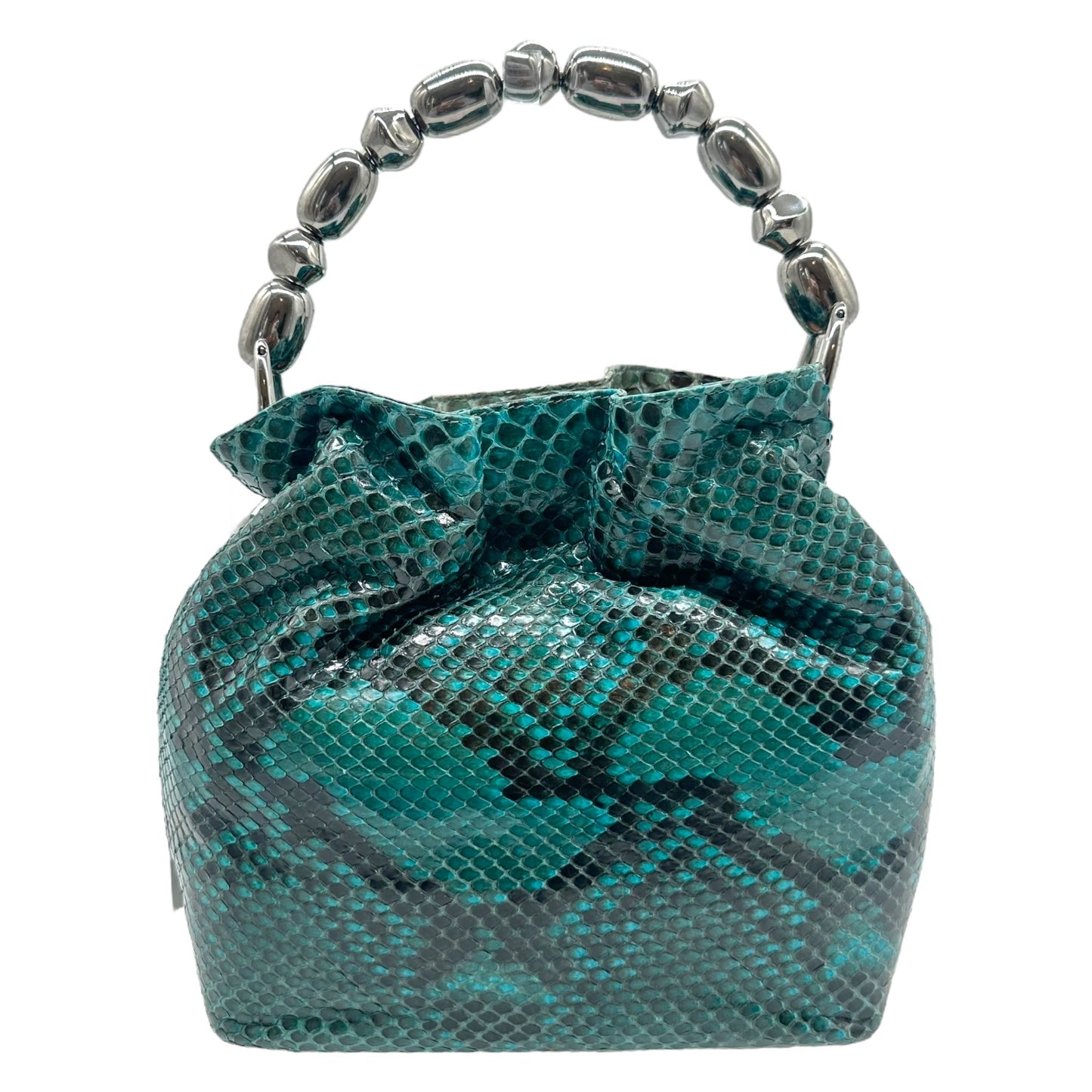 Christian Dior Blue Python Malice Pearl Clutch Bag