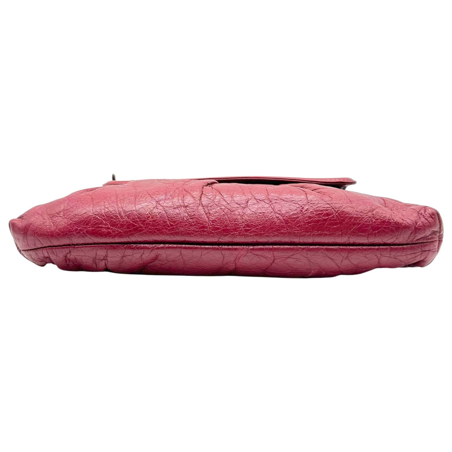 Fendi Burgundy Leather Small Chef Shoulder Bag