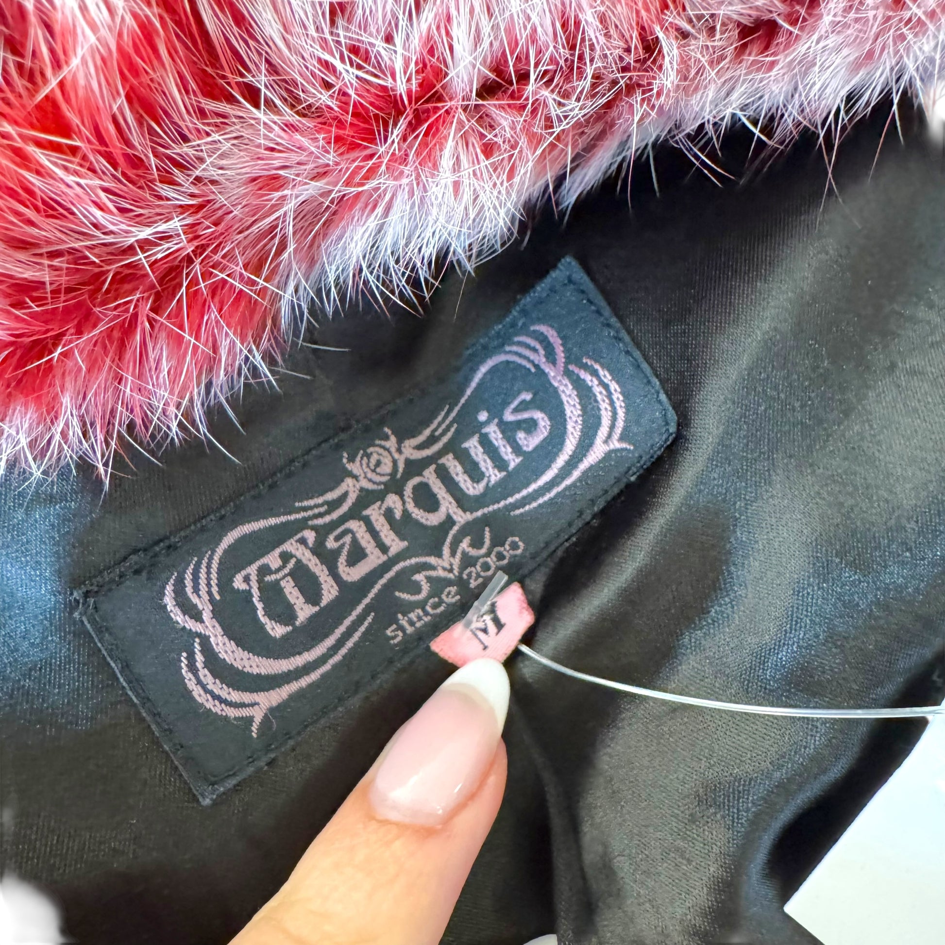 Vintage Pink Rabbit Fur Knee Length Coat - Outfit Repeater