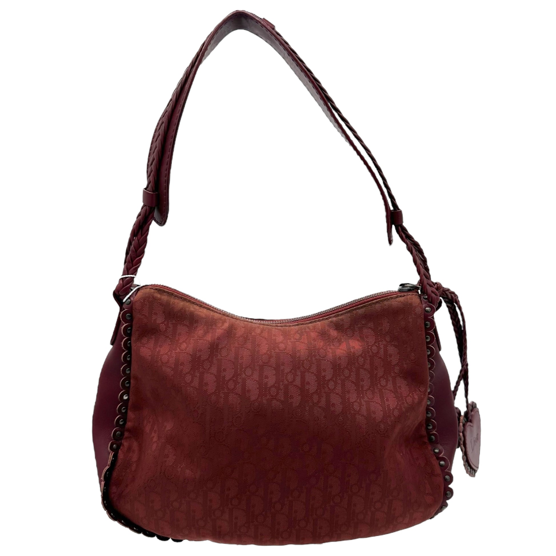 Christian Dior Burgundy Monogram Canvas Shoulder Bag - Outfit Repeater