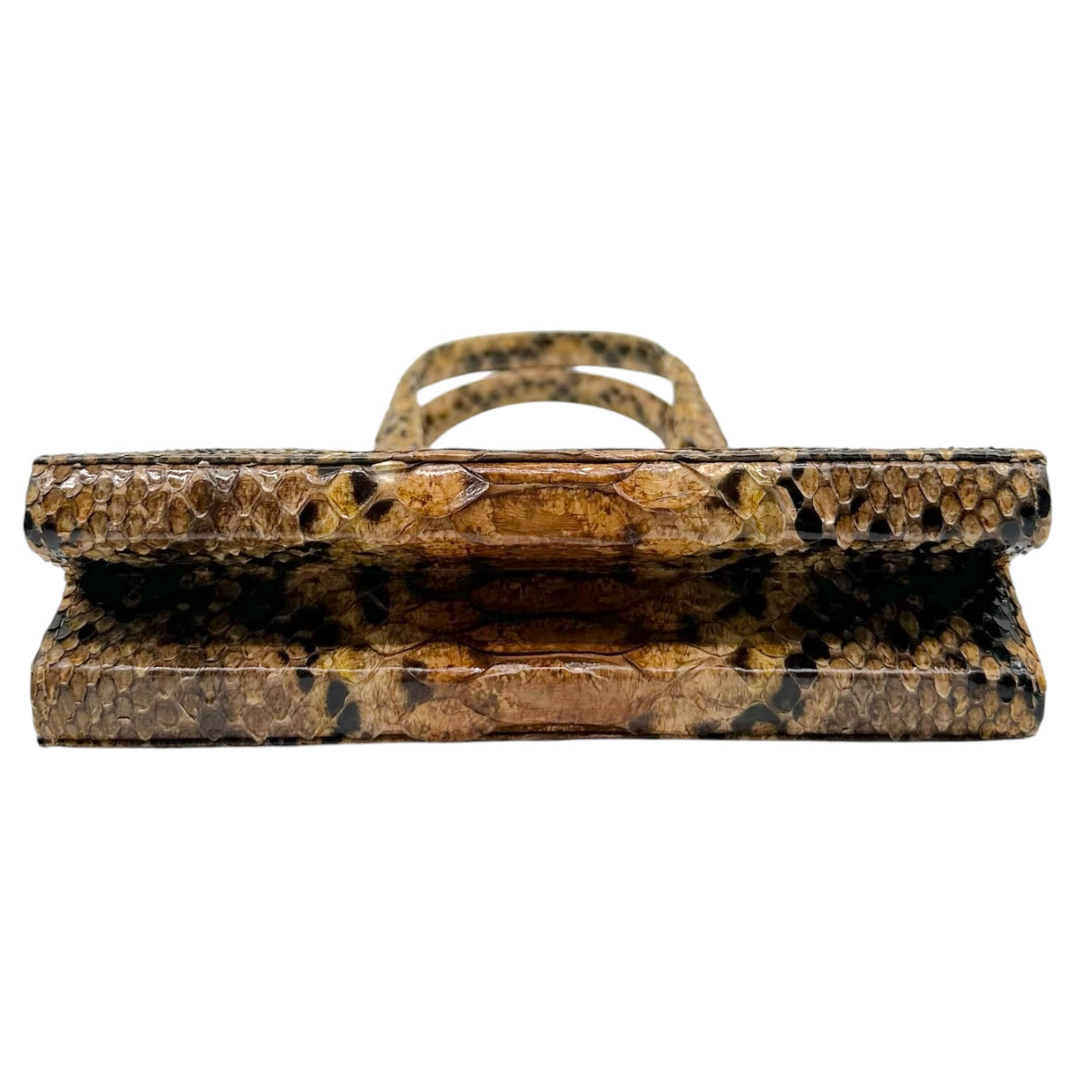Fendi Mini Handbag Brown Python Top Handle