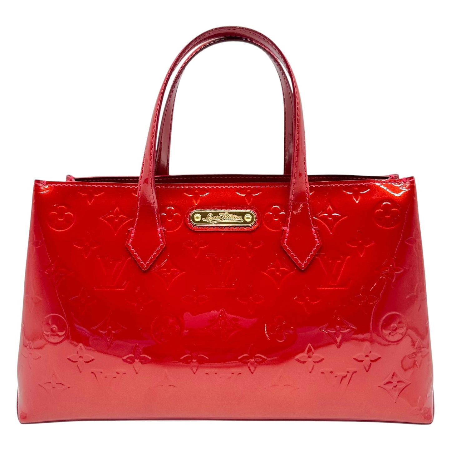 Louis Vuitton Red Vernis Patent Monogram Wilshire Tote Bag