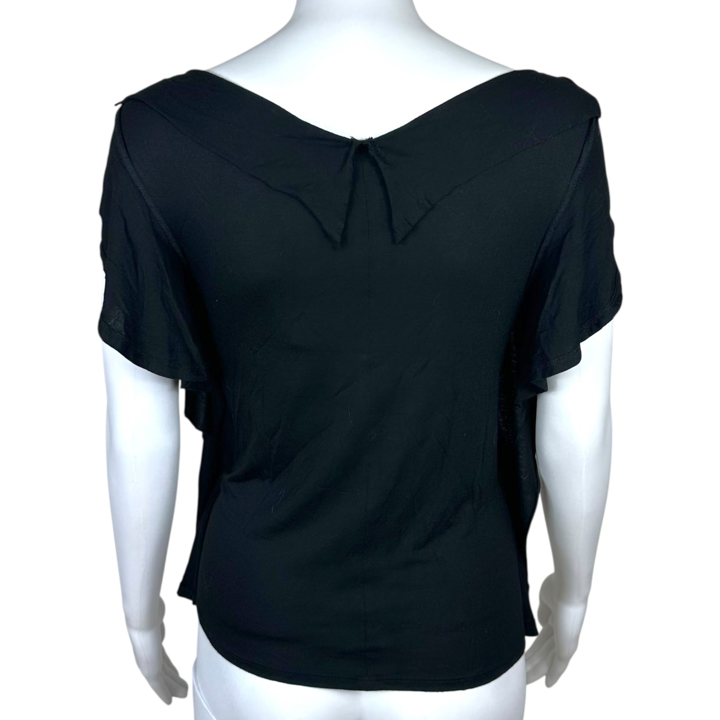 Galliano Black Off the Shoulder Embellished Logo Top