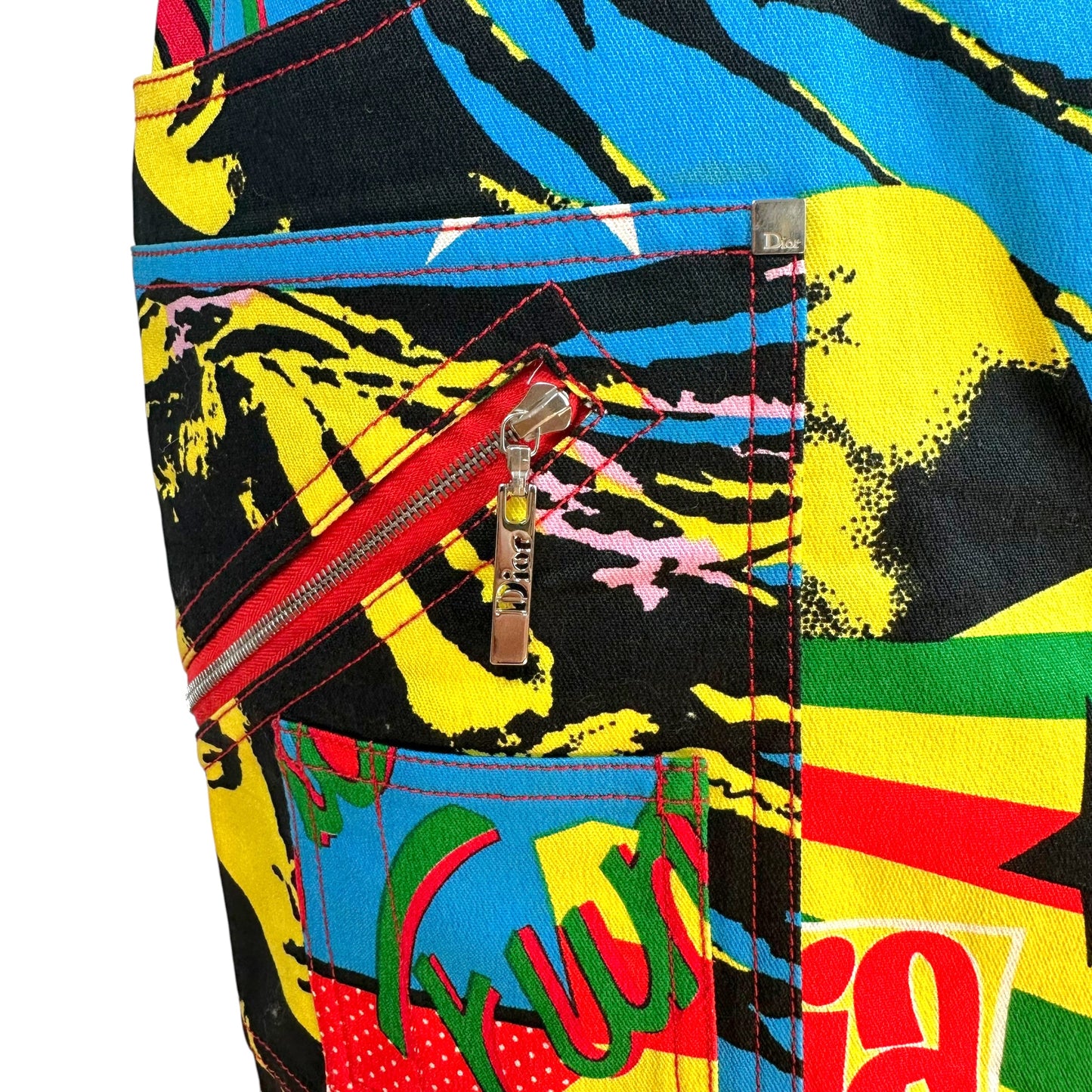 Christian Dior S/S 2004 Rasta Comic Print Mini Skirt NEW
