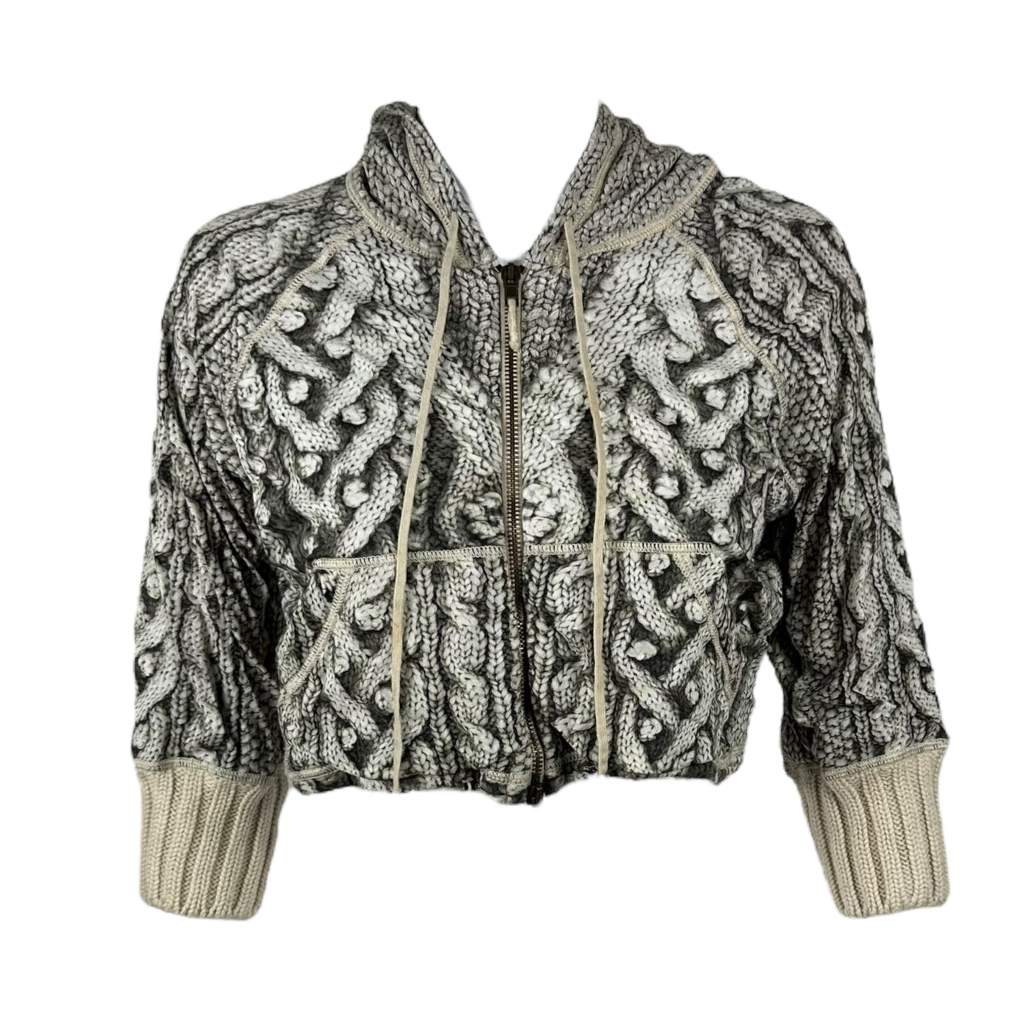 Jean Paul Gaultier 'Knit' Printed Crop 3/4 Sleeve Jacket