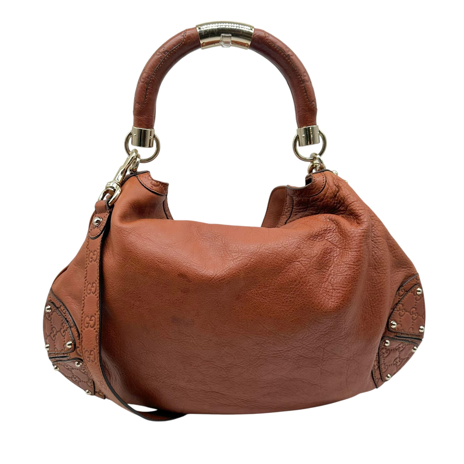 Gucci Brown Leather Guccissima Monogram Indy Bag