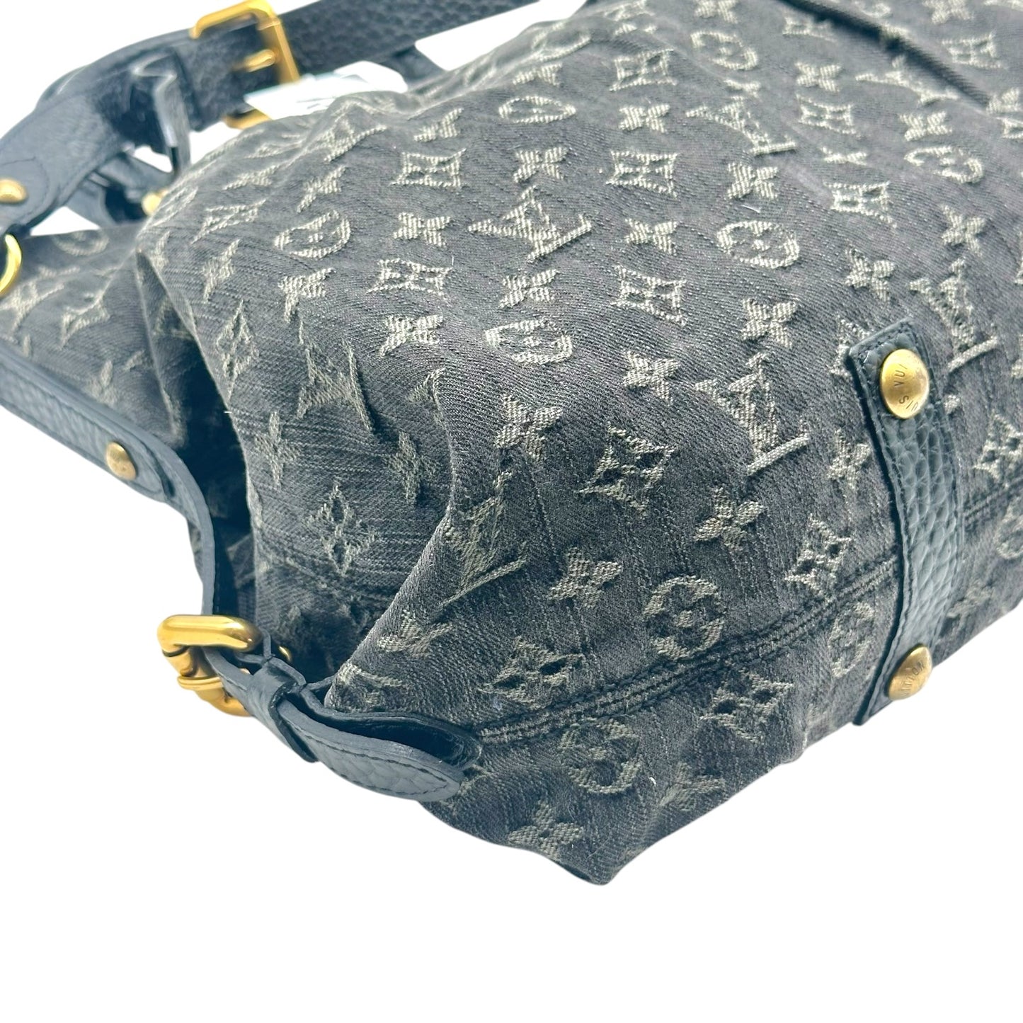 Louis Vuitton Black Denim Monogram Tote Bag