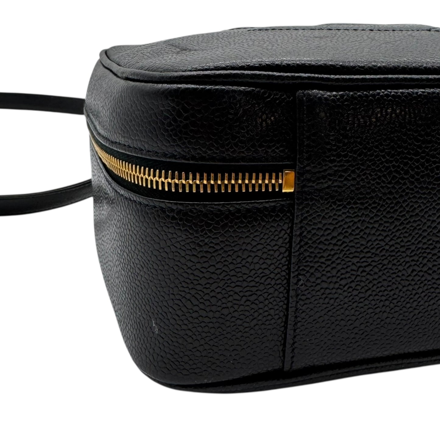 Chanel Black Caviar Leather 2-Way Satchel Vanity Bag 1996-97 - Outfit Repeater