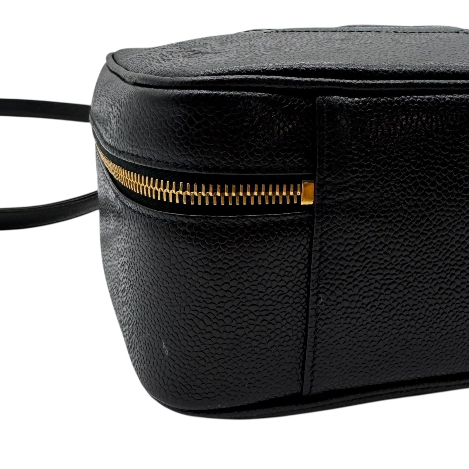 Chanel Black Caviar Leather 2-Way Satchel Vanity Bag 1996-97 - Outfit Repeater